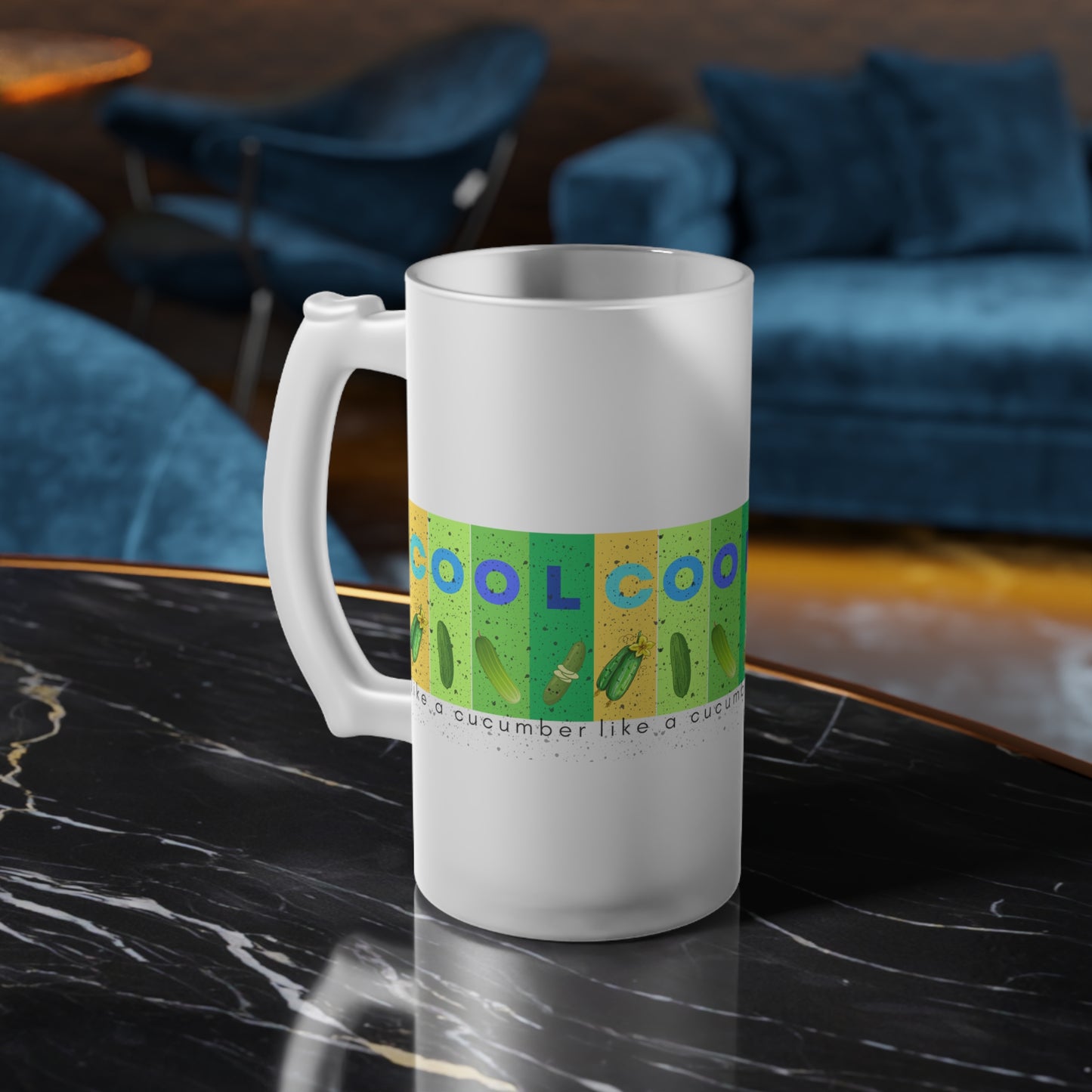 Frosted Glass Beer Mug - Stylish Sipping Essential_ N3+ Series FGBM PT2WW017_ Limited Edition by WesternWaves: