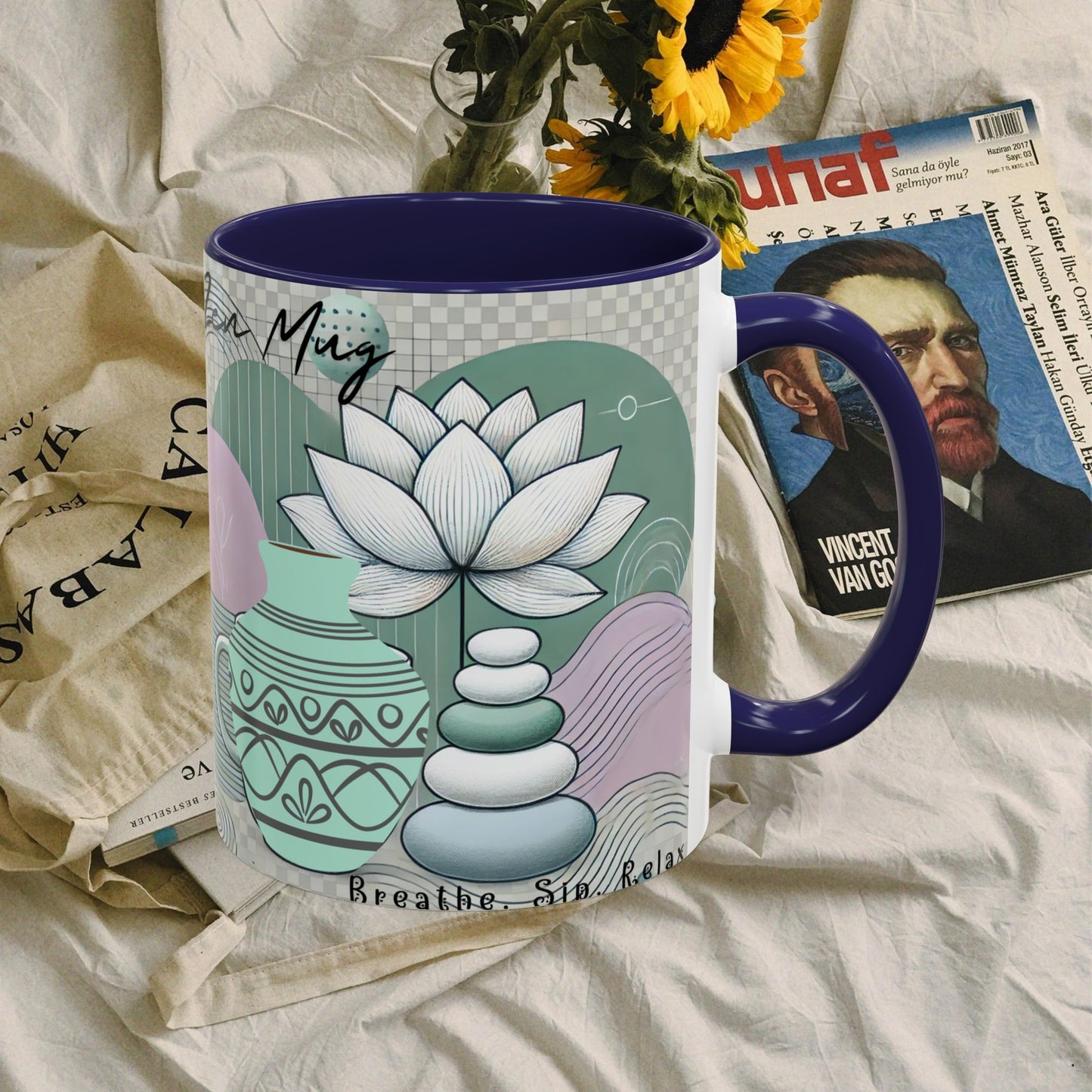 Accent Coffee Mug (11, 15oz) _ N3+ Series ACMUG PT2WW006_ Limited Edition Blend Style & Functionality by WesternWaves: