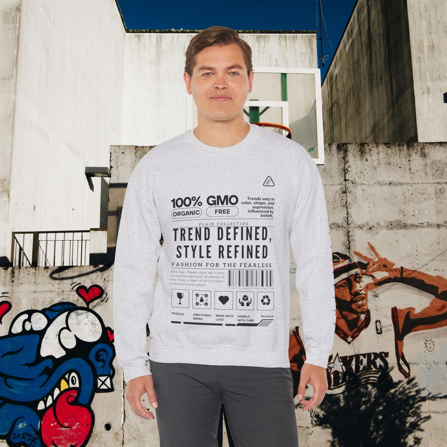 Unisex Heavy Blend™ Crewneck Sweatshirt_ N2 Series SPW UHBCSS PT2WW003_ Limited Edition 'DROPS' Brand Raw Classics by WesternWaves:
