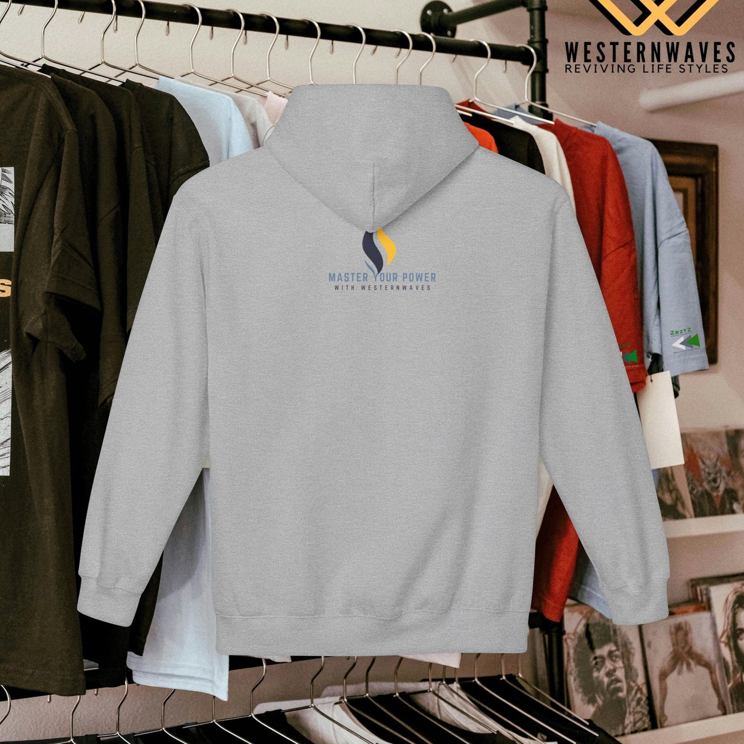 Unisex Midweight Softstyle Fleece Hoodie_ N3+ Series USMWXXFH PI2WW001_ Limited Edition by WesternWaves: