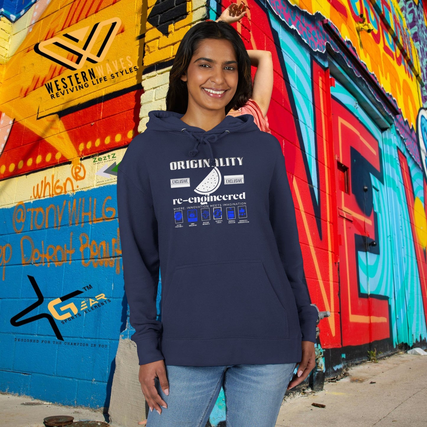 Unisex French Terry hoodie_ N8* Series USFTH PT2WW001_ Limited Edition Everyday Comfort by WesternWaves: