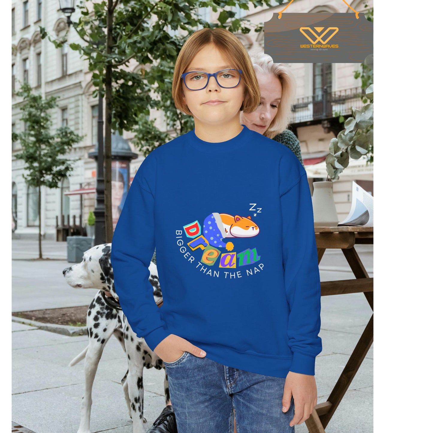 Youth Crewneck Sweatshirt_ N3+ Series YCNSS PT2WW001_ Limited Edition Perfect Companion for the School, Sports & Casual hangouts by WesternWaves: