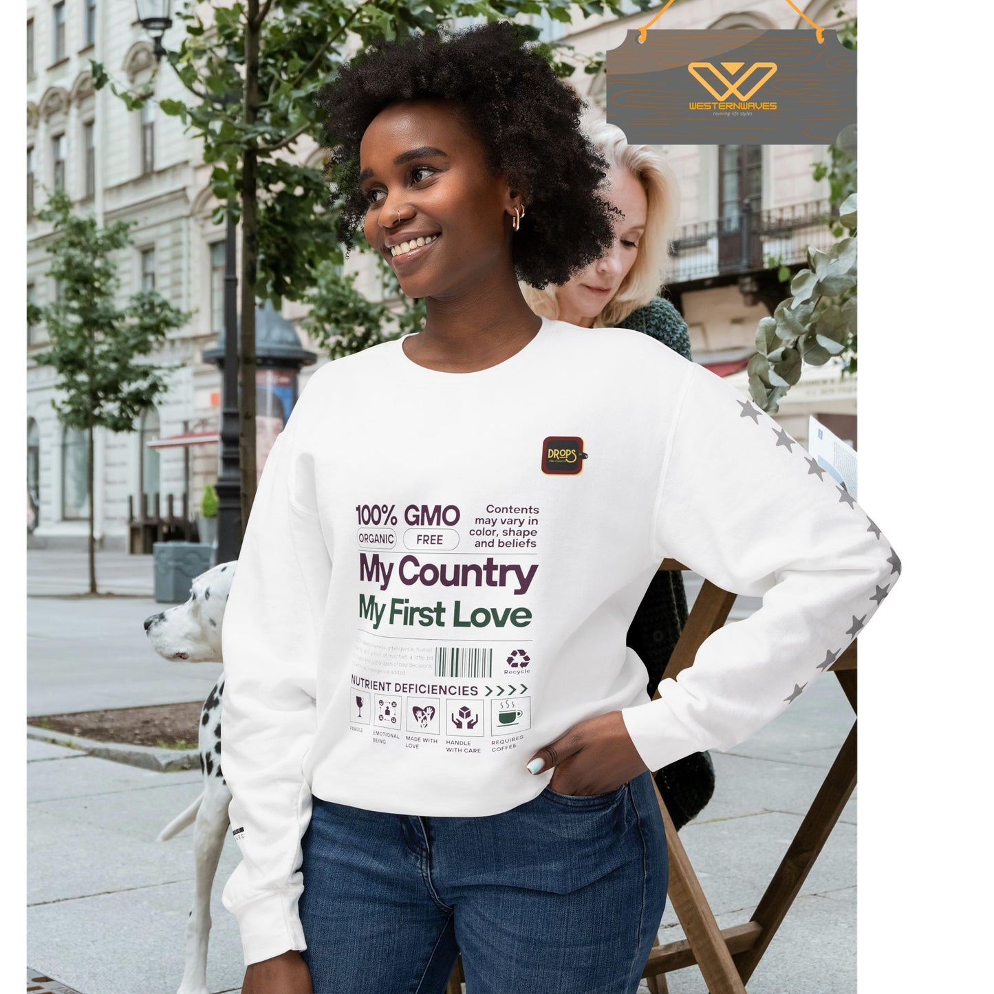 Unisex Lightweight Sweatshirt_ N7+ Series USLWSS PT2WW001_ Limited Edition by WesternWaves: