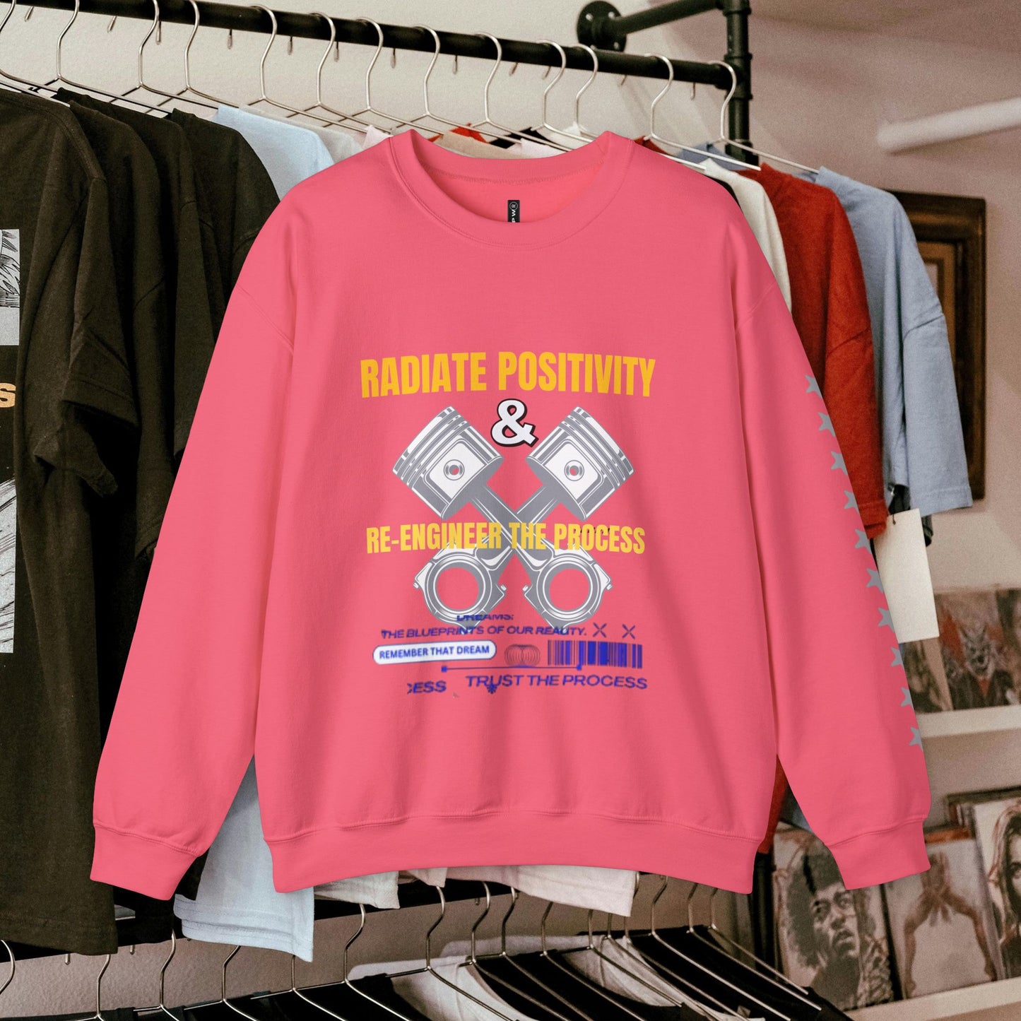 Unisex Heavy Blend™ Crewneck Sweatshirt_ N2 Series UHBCSS PT2WW004_ Limited Edition Pure Luxury by WesternWaves: