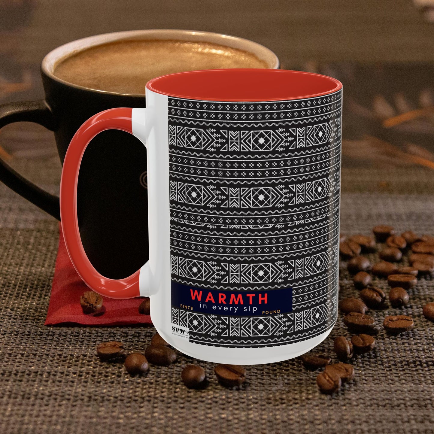 Accent Coffee Mug 11, 15oz_ N2 Series ACM11OZ PT2WW007_ Vibrant Limited Edition Design by WesternWawes: