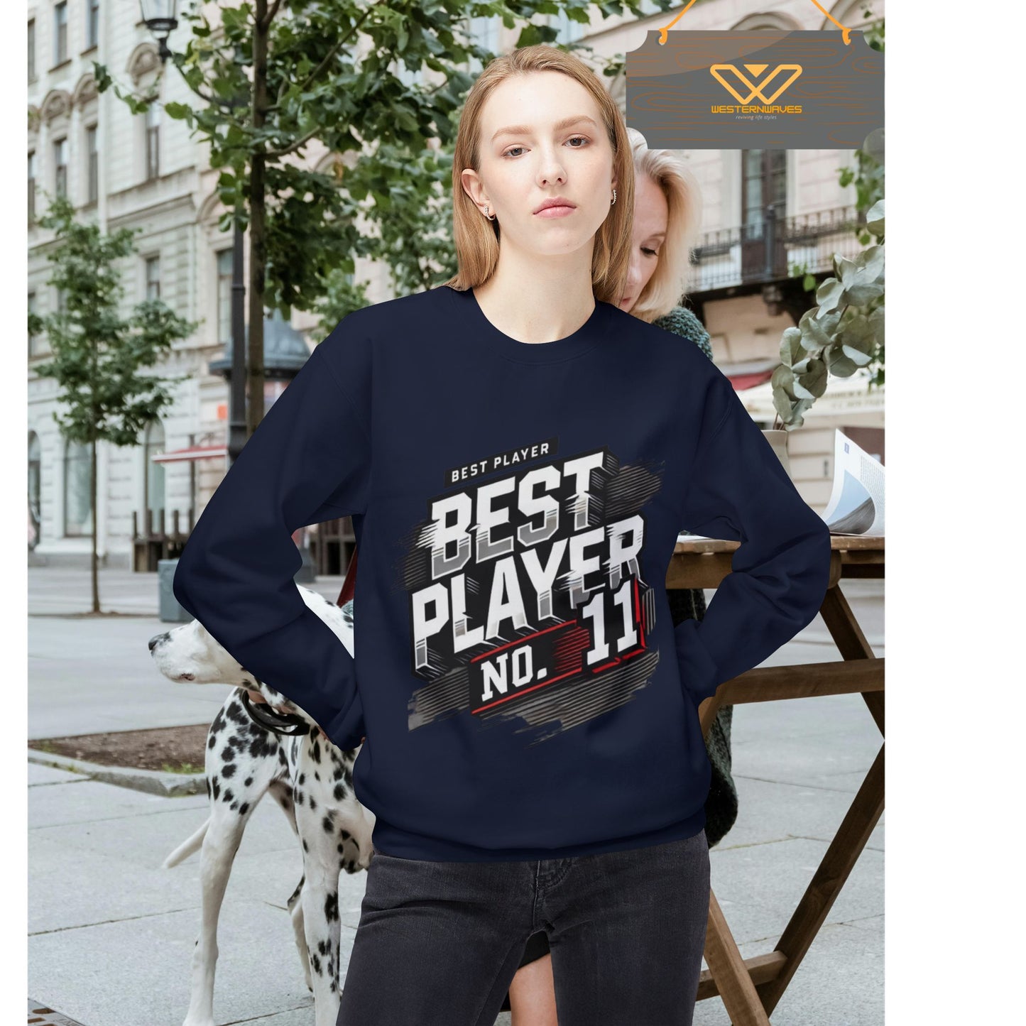 Unisex Midweight Softstyle Fleece Crewneck Sweatshirt_ N2+ Series USMWSSFCNSS PT2WW011_ Limited Edition Stylish Eco-conscious Raw Classic by WesternWaves: