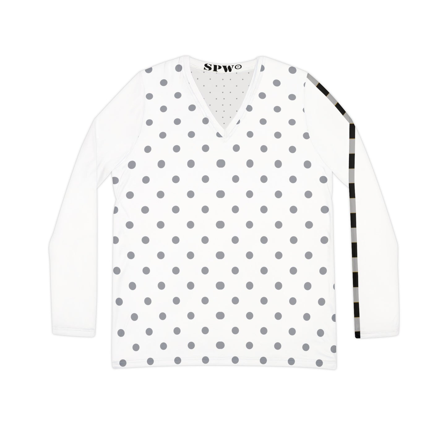 Women's Long Sleeve V-neck Shirt (AOP)_ N+ Series WLSVNS PT2WW001_ Feminine Elegance Limited Edition by WesternWaves