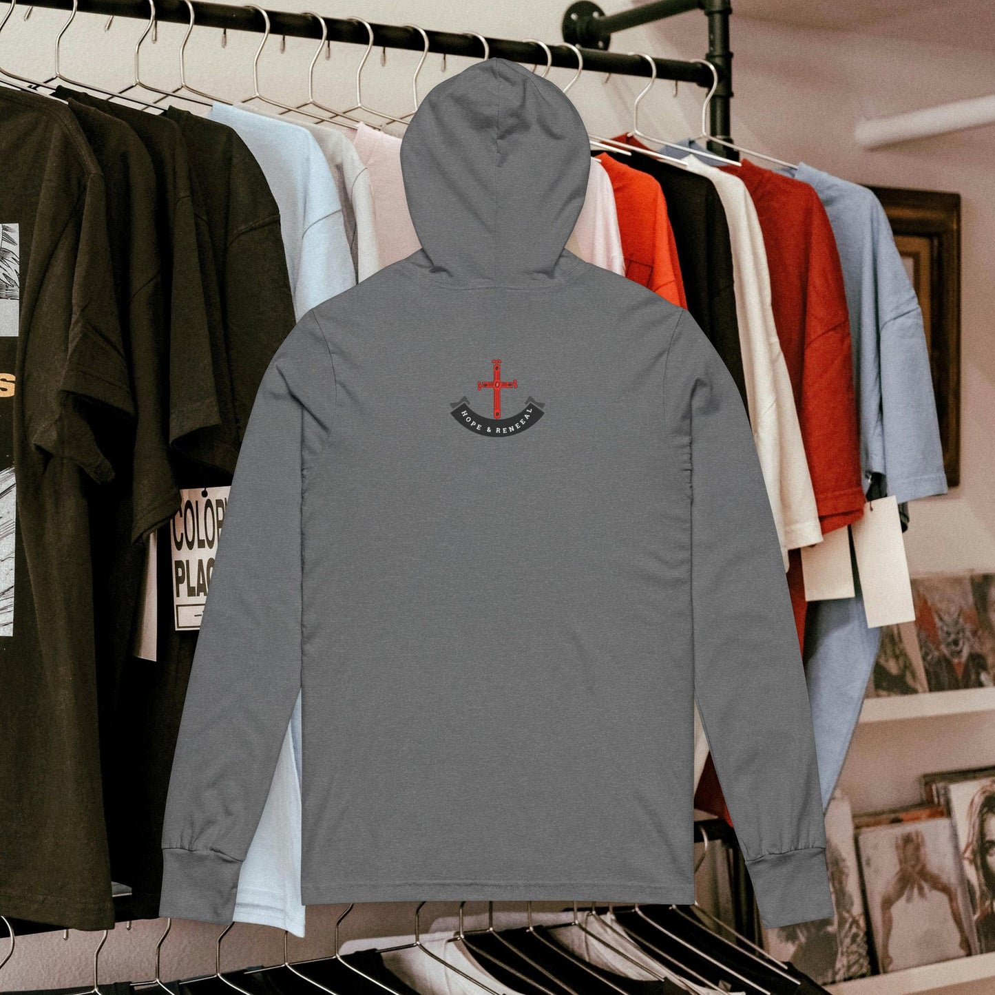 Unisex Hooded Long Sleeve Tee_ N7+ Series USHLSTEE PT2WW_001_ Limited Edition Inspirational Design by WesternWaves: