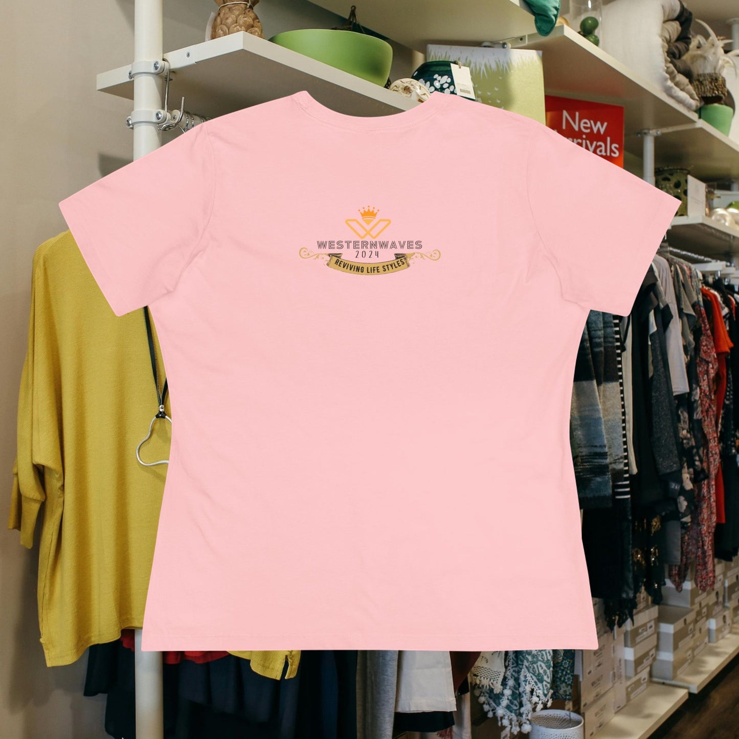 Women's Cotton Tee_ N2+ Series WCTEE PT2WW003_ Cozy Comfort Limited Edition by WesternWaves: