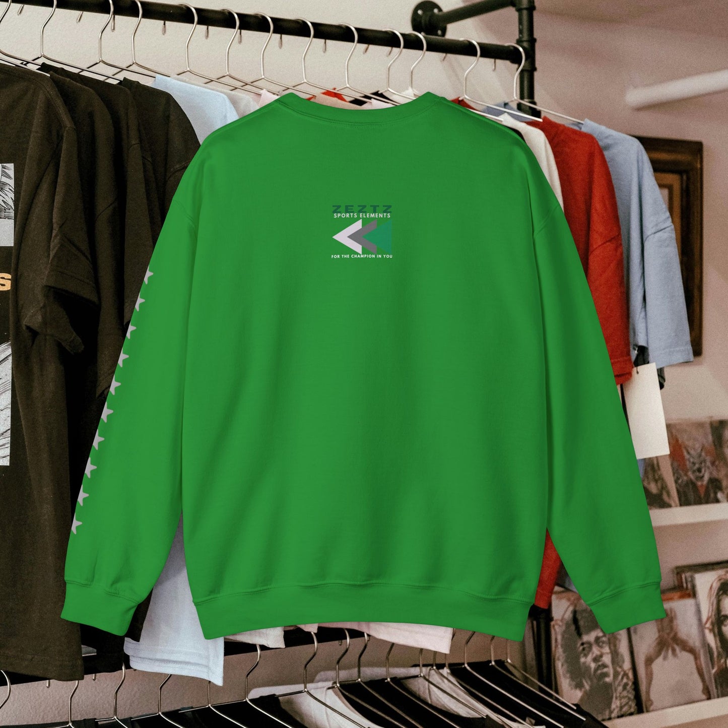 Unisex Heavy Blend™ Crewneck Sweatshirt_ N2 Sports Series UHBCSS PT2WW006_ Limited Edition ‘Zeztz’ Brand Sports Elements by WesternWaves: