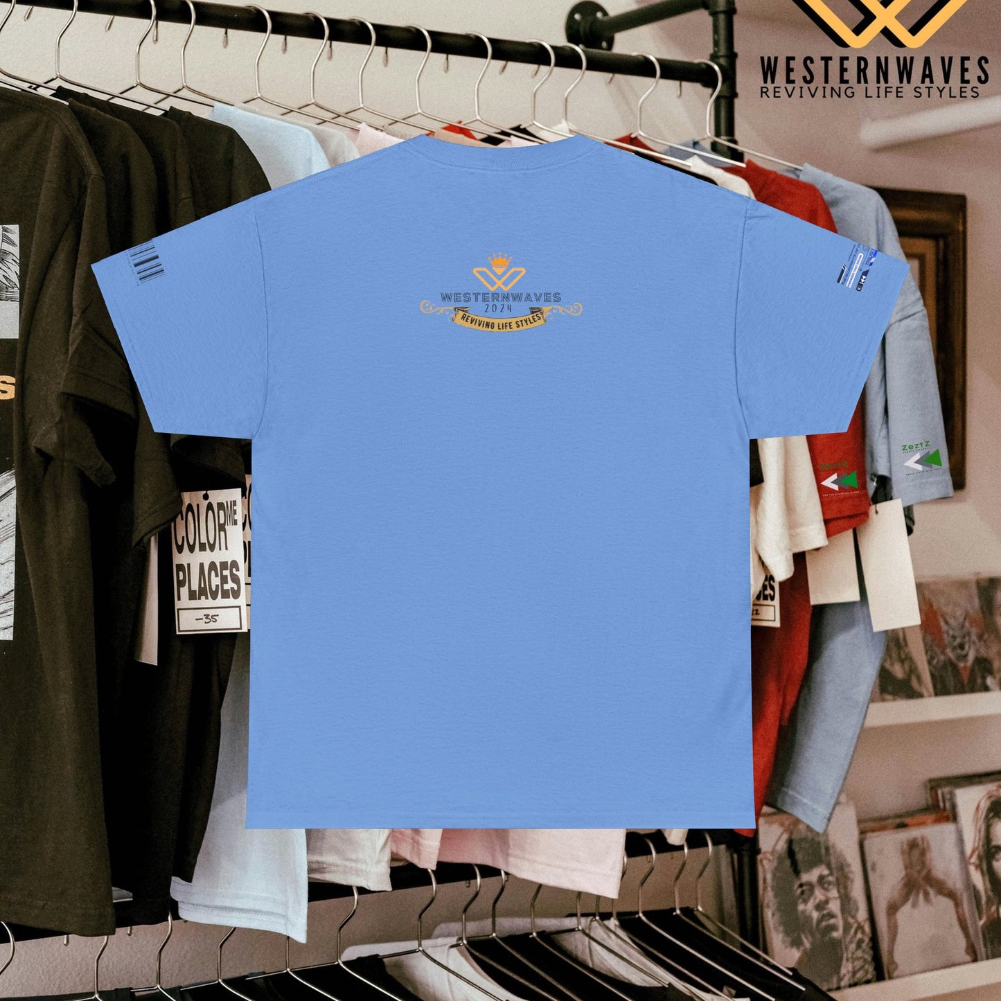 Unisex Heavy Cotton Tee_ Crafted from premium 100% cotton_ N3+ Series UHCT PT2WW012_ Limited Edition Maximum Comfort by WesternWaves: