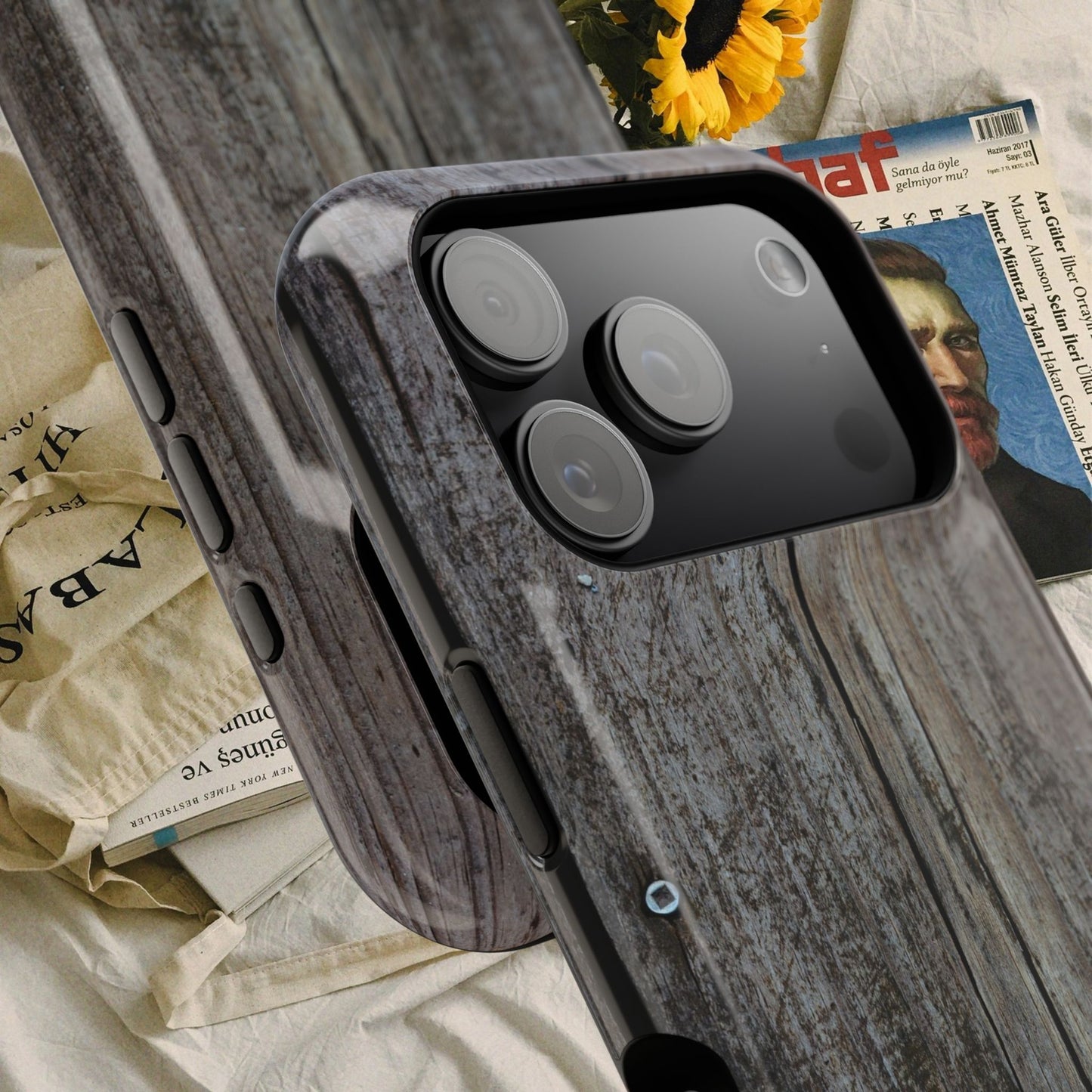 Impact-Resistant Tough Cases_ iPhone Case_ Series N8+ TCPCASE PT2WW006_ Limited Edition Wooden Grain Phone Case for iPhones by WesternWaves: