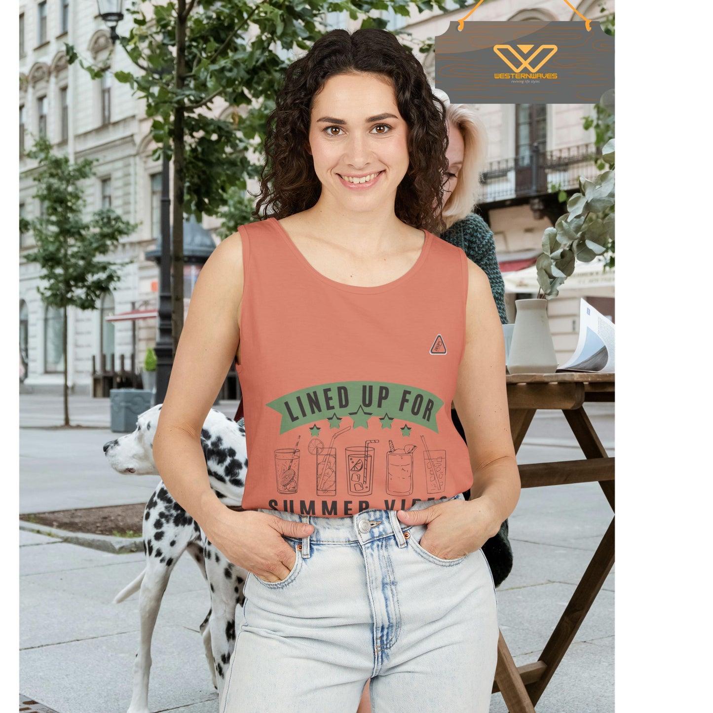 Unisex Garment-Dyed Tank Top_ Series N7* USDYEDTTOPS PT2WW001_ Limited Edition by WesternWaves: