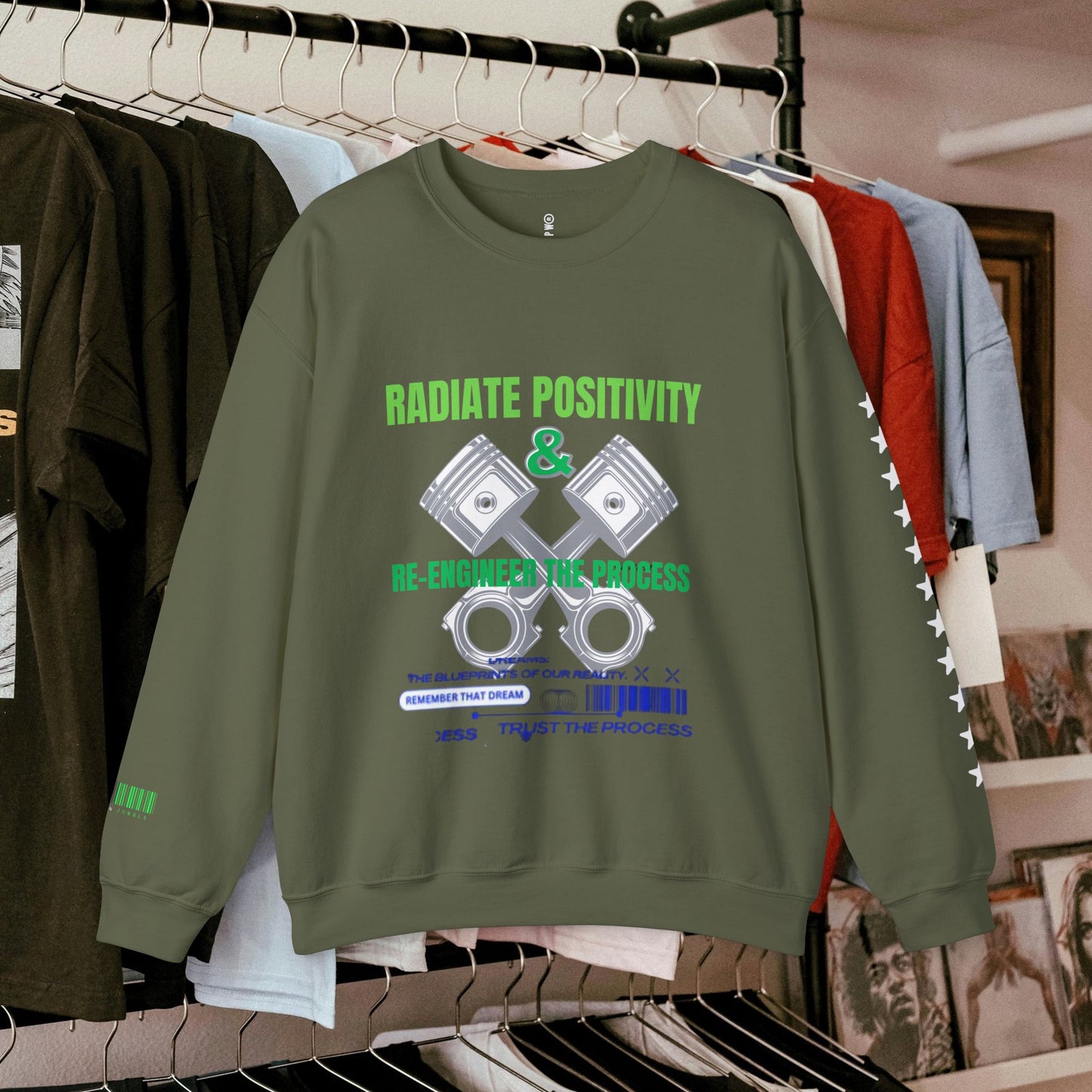 Unisex Heavy Blend™ Crewneck Sweatshirt_ N3+ Series UHBCSS PT2WW006_ Limited Edition Pure Luxury By WesternWaves: