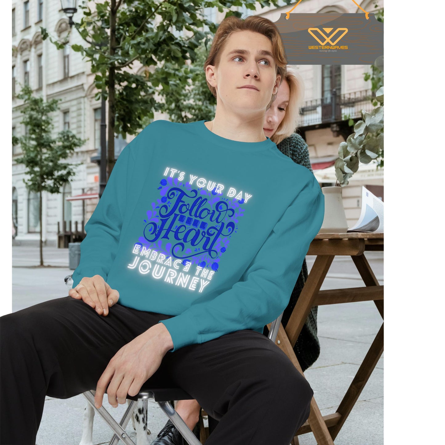Unisex Garment-Dyed Sweatshirt_ N3+ Series UGDSS PT2WW002_ Limited Edition by WesternWaves_