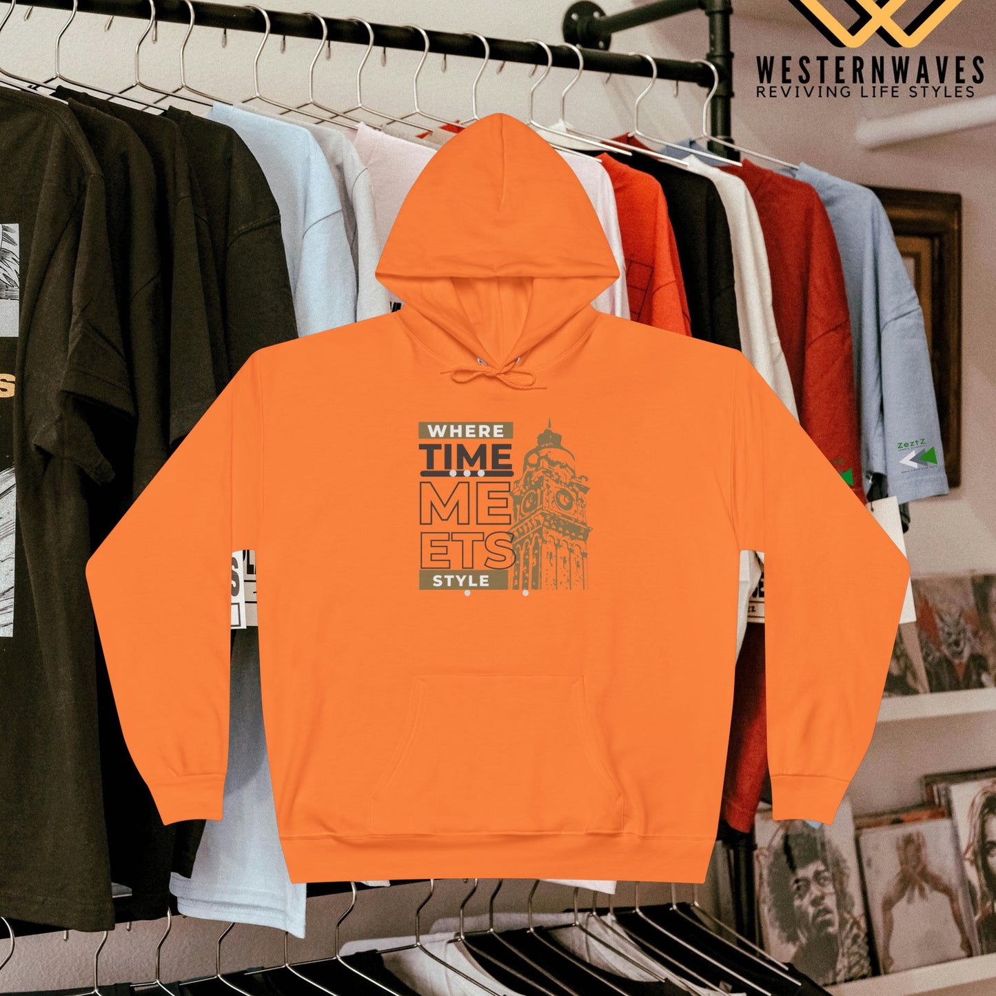 Unisex EcoSmart® Pullover Hoodie Sweatshirt_ N3+ Series USESPOHSS PT2WW001_ Limited Edition Perfect Blend of Comfort, Style, & Sustainability by WesternWaves: