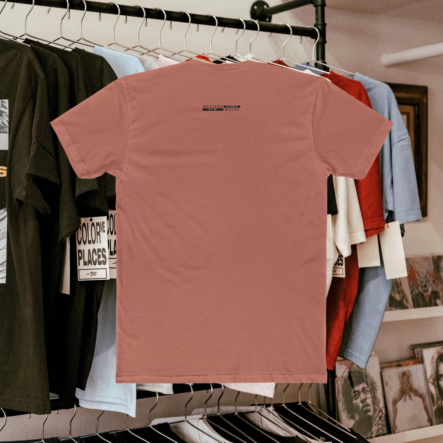 Unisex Cotton Crew Tee_ N4+ Series USCCTEE PT2WW001_ Limited Edition High Quality Print Statement by WesternWaves: