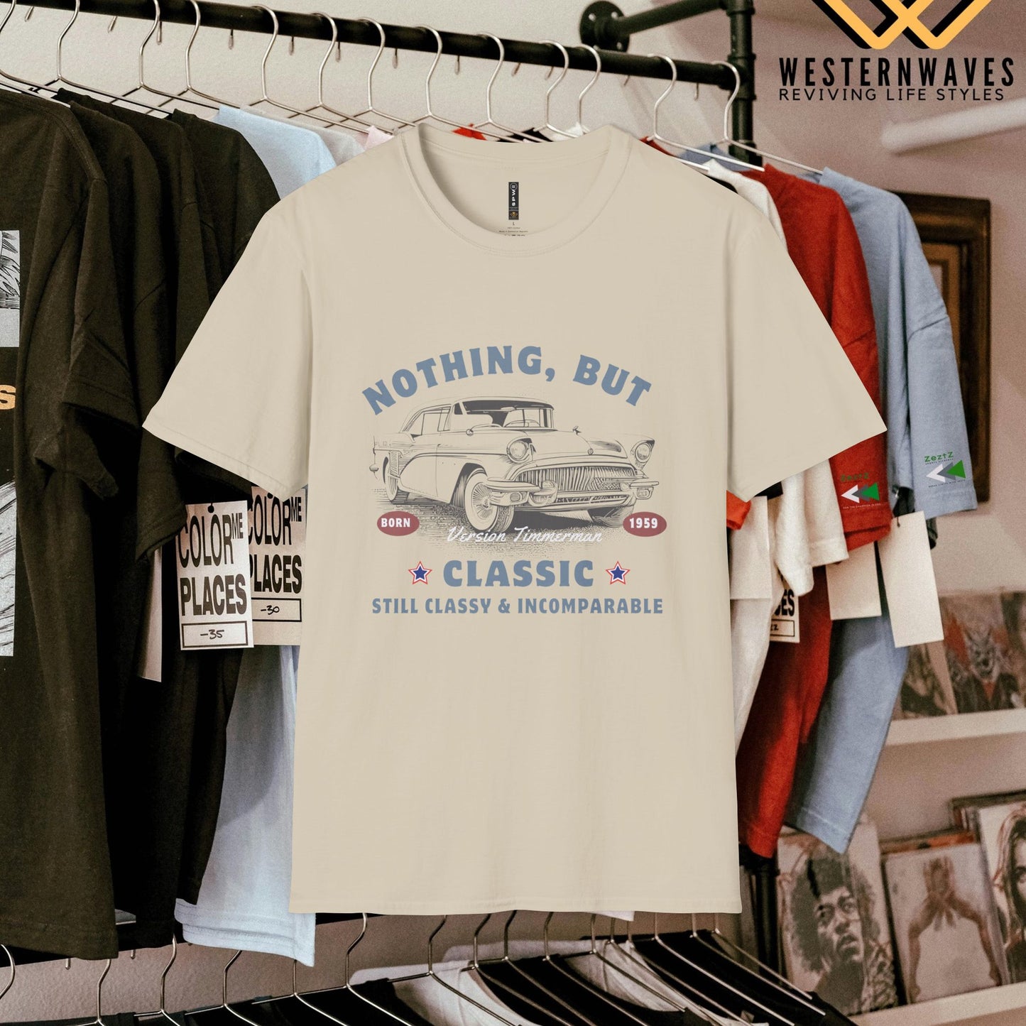 Unisex Softstyle T-Shirt_ N3+ USSTS FT2WW005_ Redefine Relaxation Limited Edition by WesternWaves:
