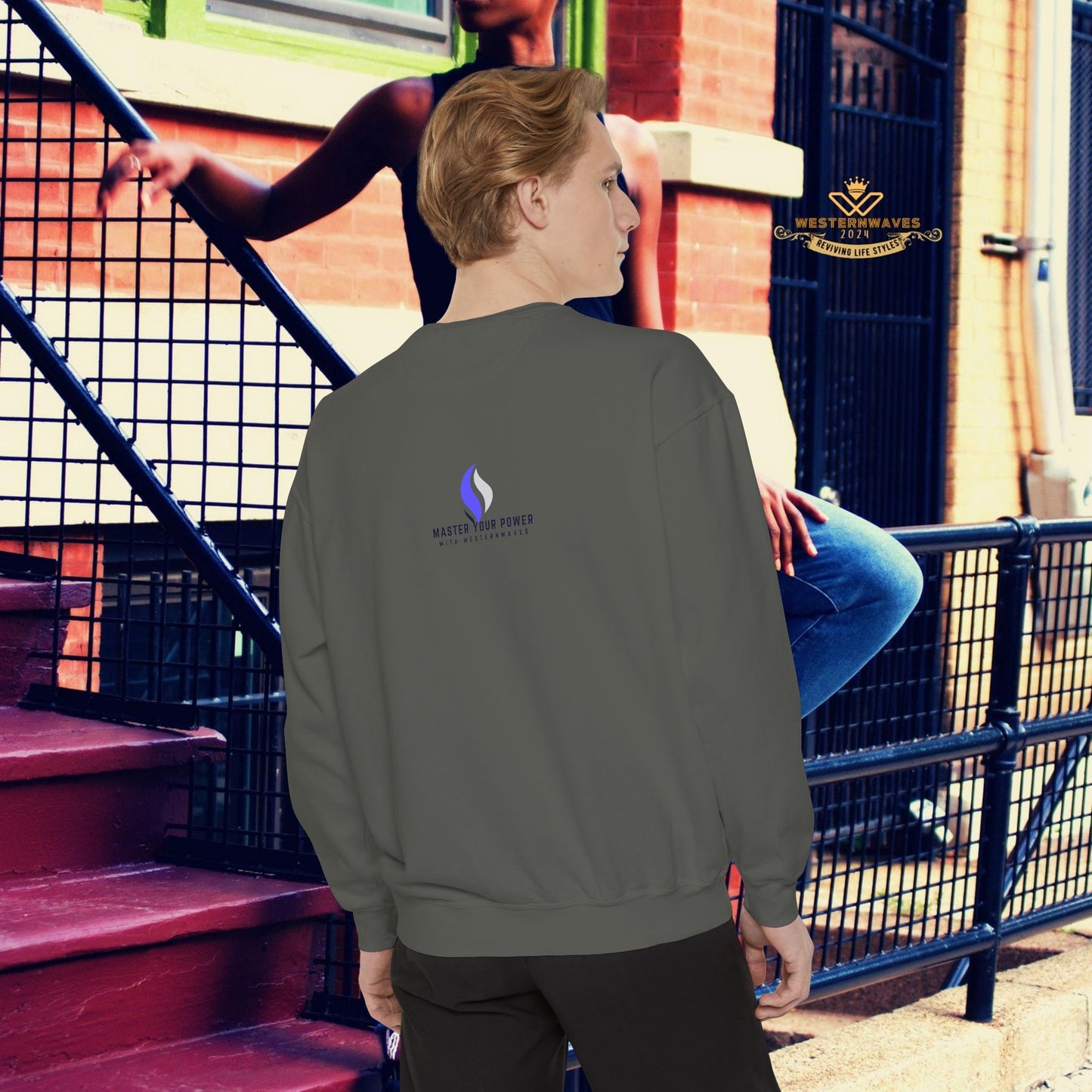 Unisex Garment-Dyed Sweatshirt_ N3+ Series UGDSS PT2WW002_ Limited Edition by WesternWaves_