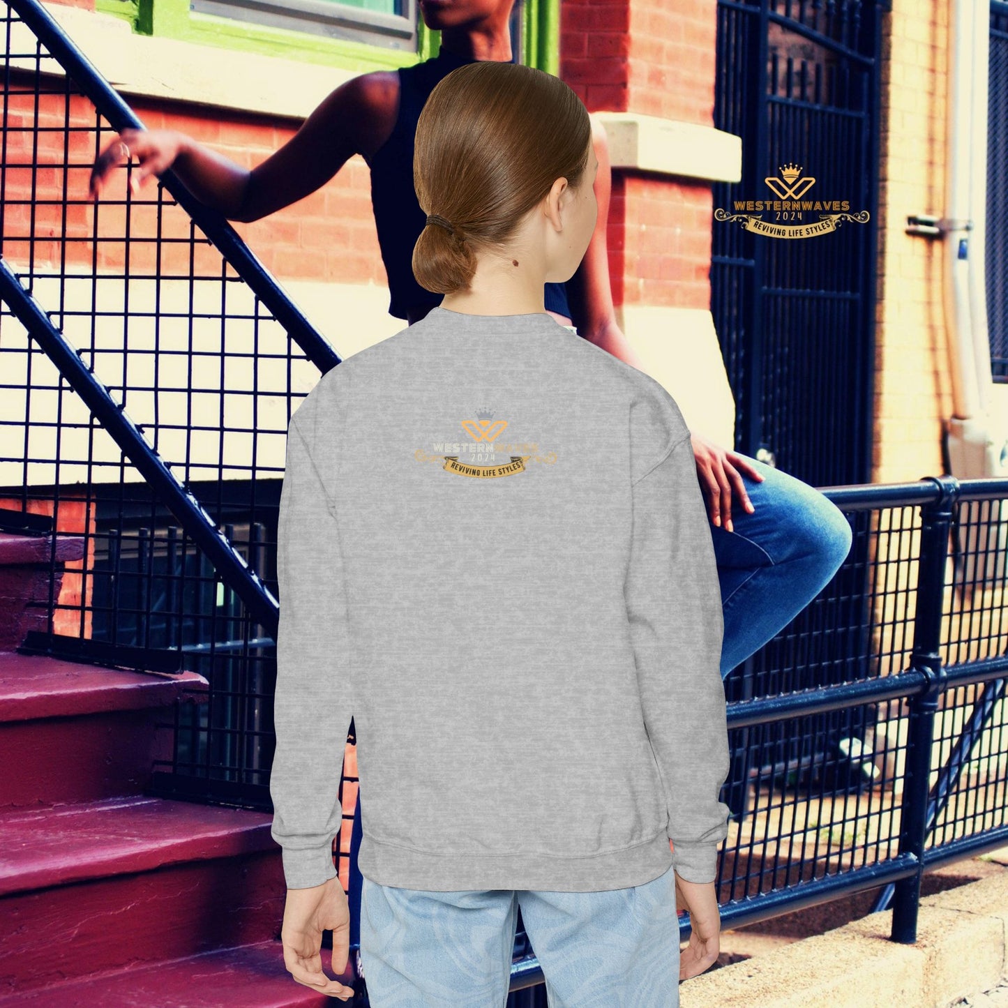 Youth Crewneck Sweatshirt_ N3+ Series YCNSS PT2WW001_ Limited Edition Perfect Companion for the School, Sports & Casual hangouts by WesternWaves: