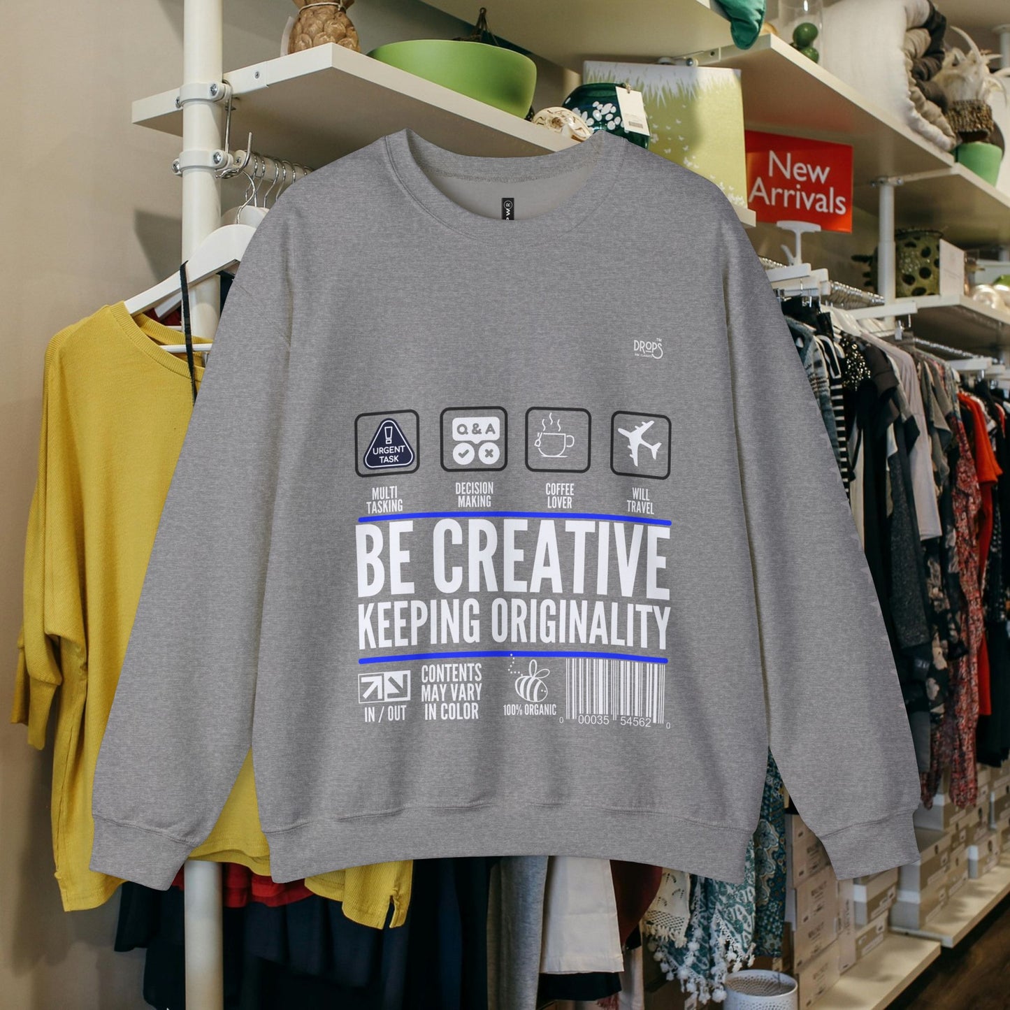Unisex Heavy Blend™ Crewneck Sweatshirt_ N2 Sports Series UHBCSS PT2WW004_ Limited Edition 'DROPS' Brand Sweatshirt by WesternWaves: