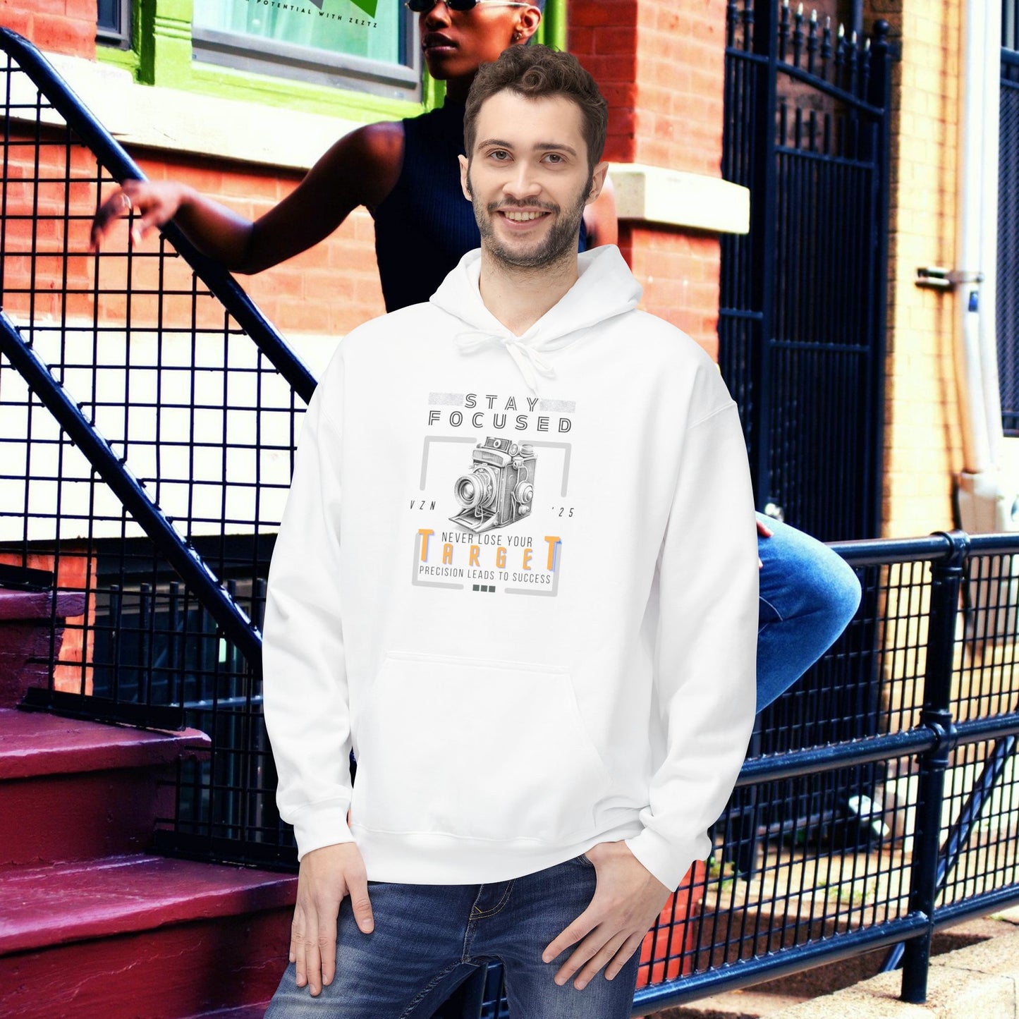 Unisex Midweight Softstyle Fleece Hoodie_ N3+ Series USMWSSFH PT2WW006_ Limited Edition Luxuriously Soft 100% Cotton Face by WesternWaves: