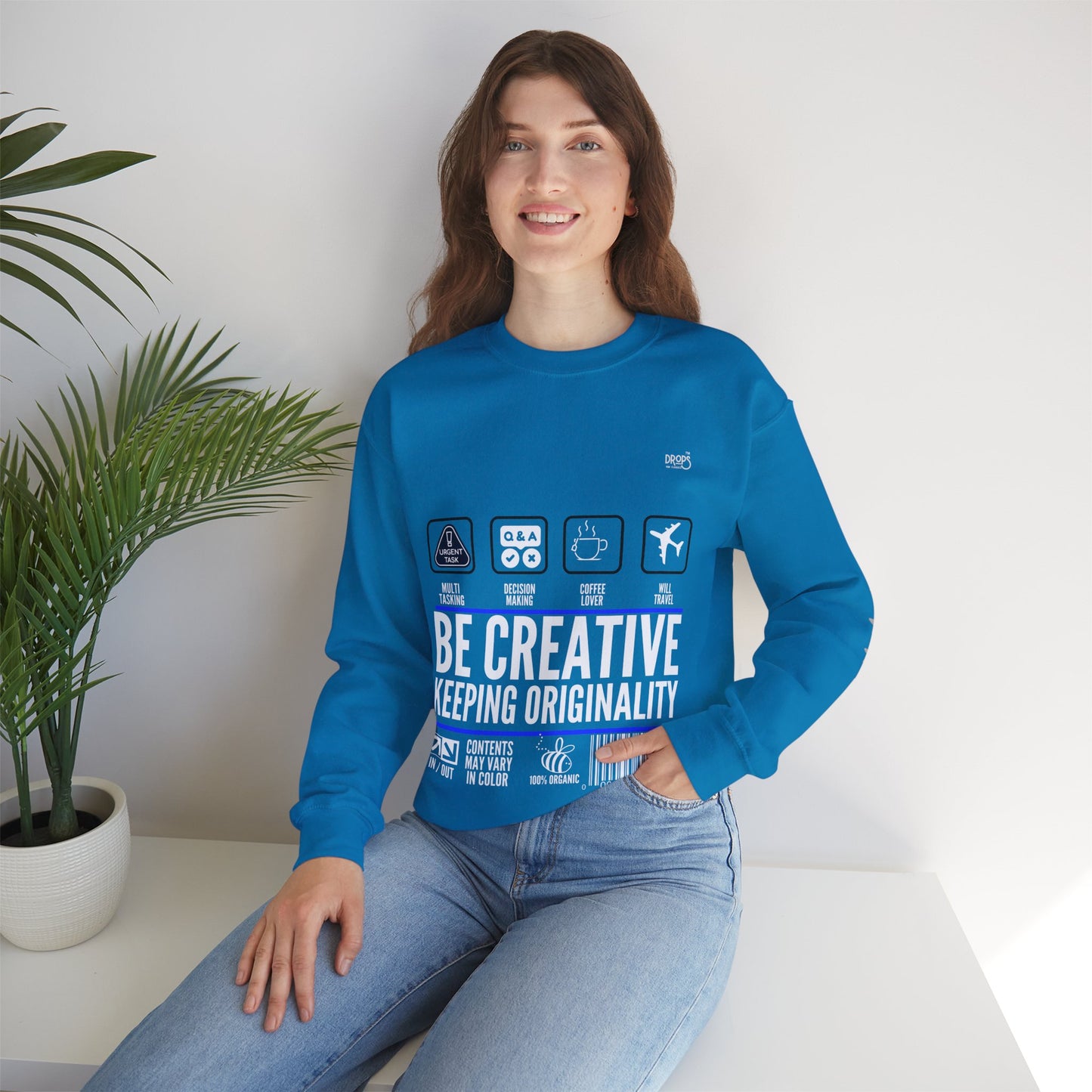 Unisex Heavy Blend™ Crewneck Sweatshirt_ N2 Sports Series UHBCSS PT2WW004_ Limited Edition 'DROPS' Brand Sweatshirt by WesternWaves: