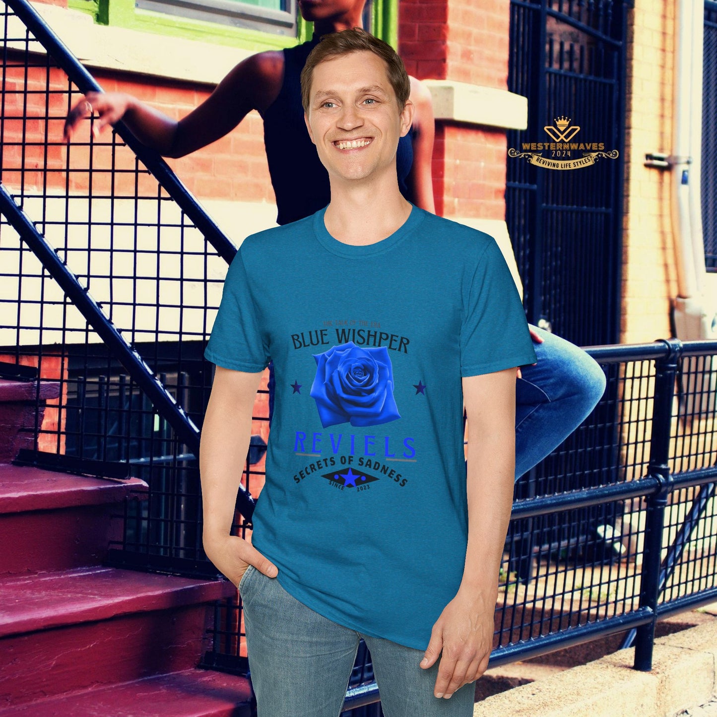 Unisex Softstyle T-Shirt_ N3+ Series USSTS FT2WW005_ Limited Edition Redefines & Relaxation by WesternWaves: