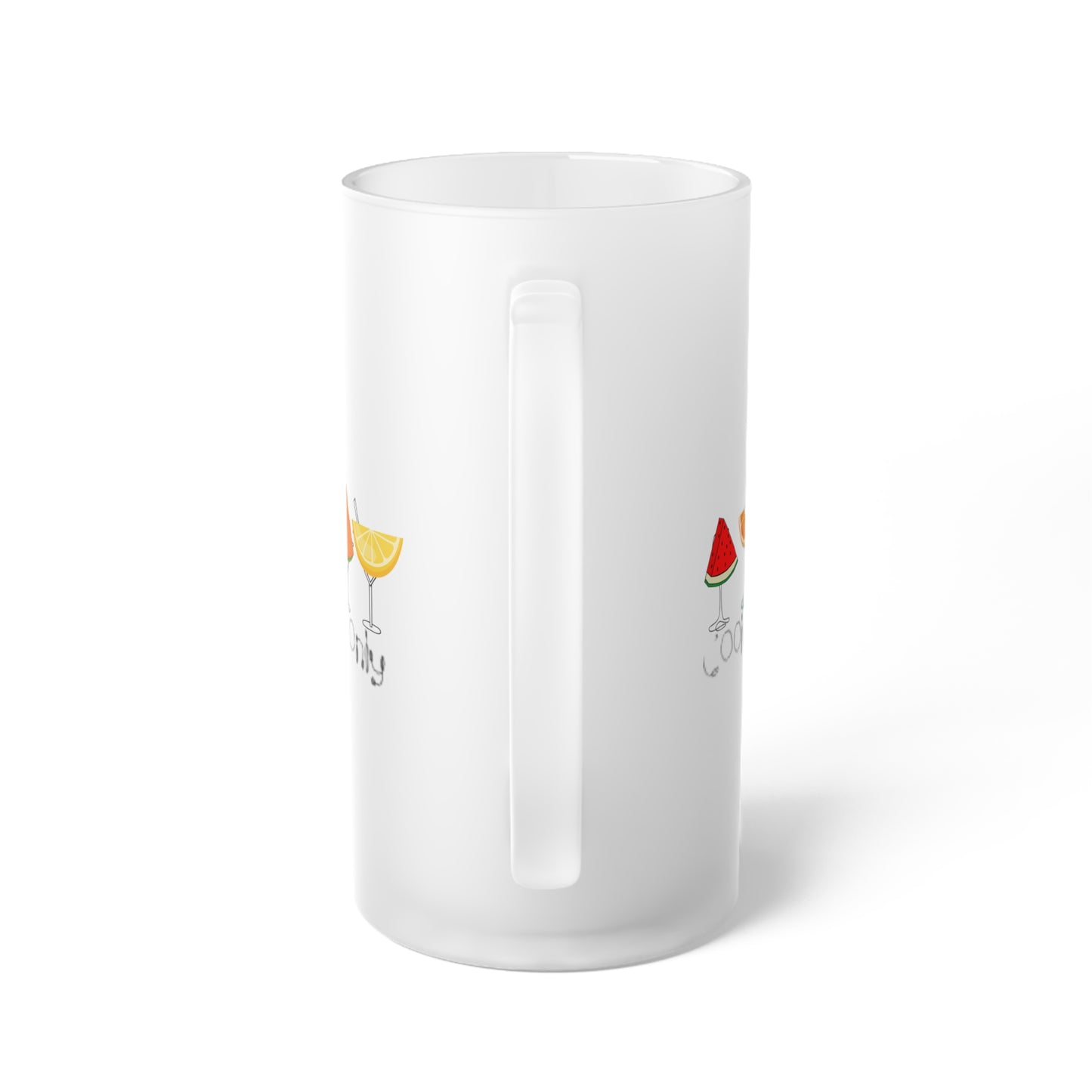Frosted Glass Beer Mug - Stylish Sipping Essential_ N3+ Series FGBM PT2WW020_ Limited Edition by WesternWaves: