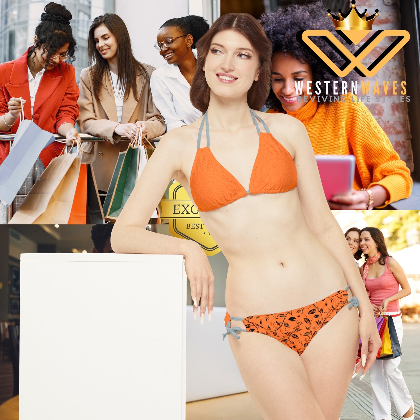 Strappy Bikini Set (AOP)_ N+ Series SBS(AOP) PT2WW004_Limited Edition by WesternWaves