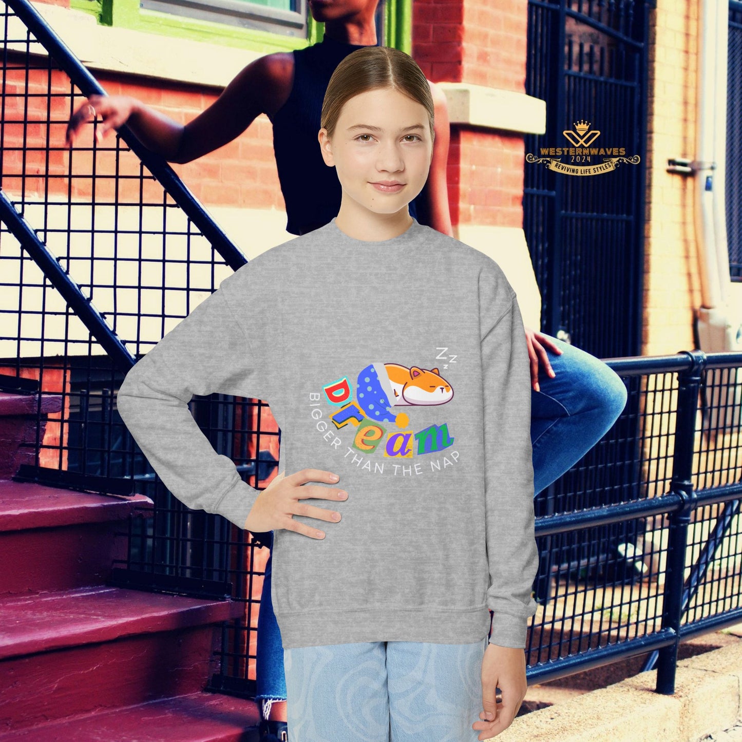 Youth Crewneck Sweatshirt_ N3+ Series YCNSS PT2WW001_ Limited Edition Perfect Companion for the School, Sports & Casual hangouts by WesternWaves: