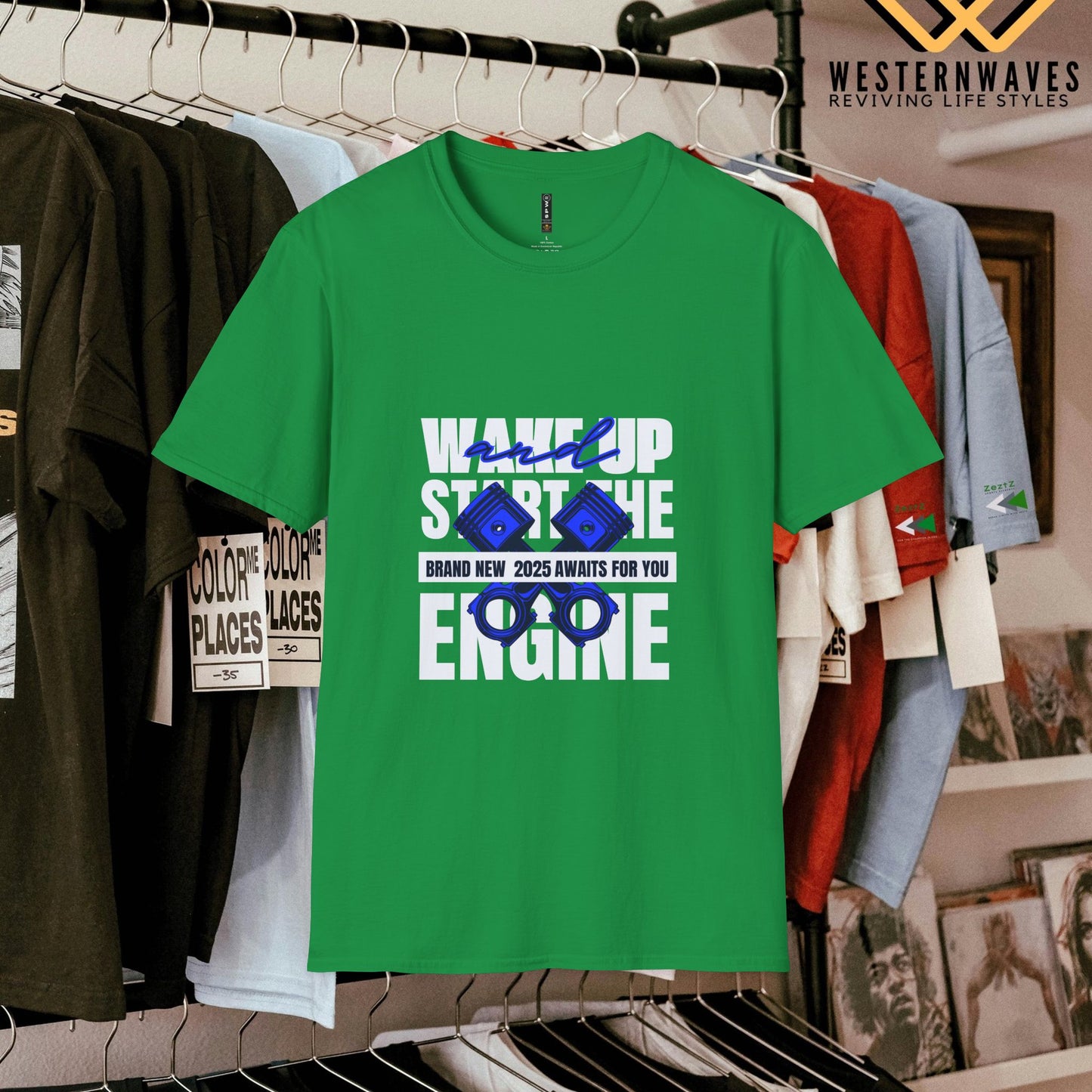Unisex Softstyle T-Shirt_ N3+ Series USSTS FT2WW004_ Redefine Relaxation Limited Edition by WesternWaves:
