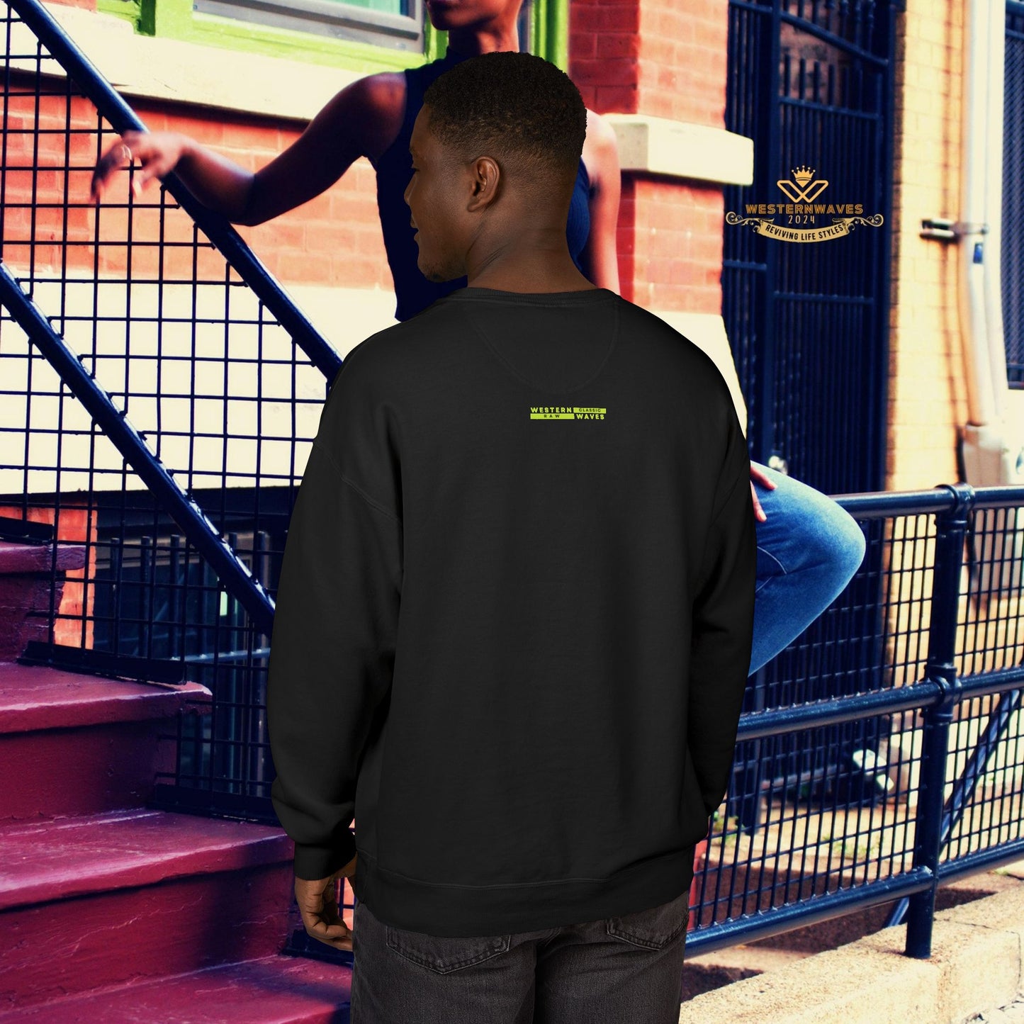 Unisex ComfortWash® Garment Dyed Crewneck Sweatshirt_ N7* Series USCGDCNSS PT2WW001_ Limited Edition Comfort & Retro Flair by WesternWaves: