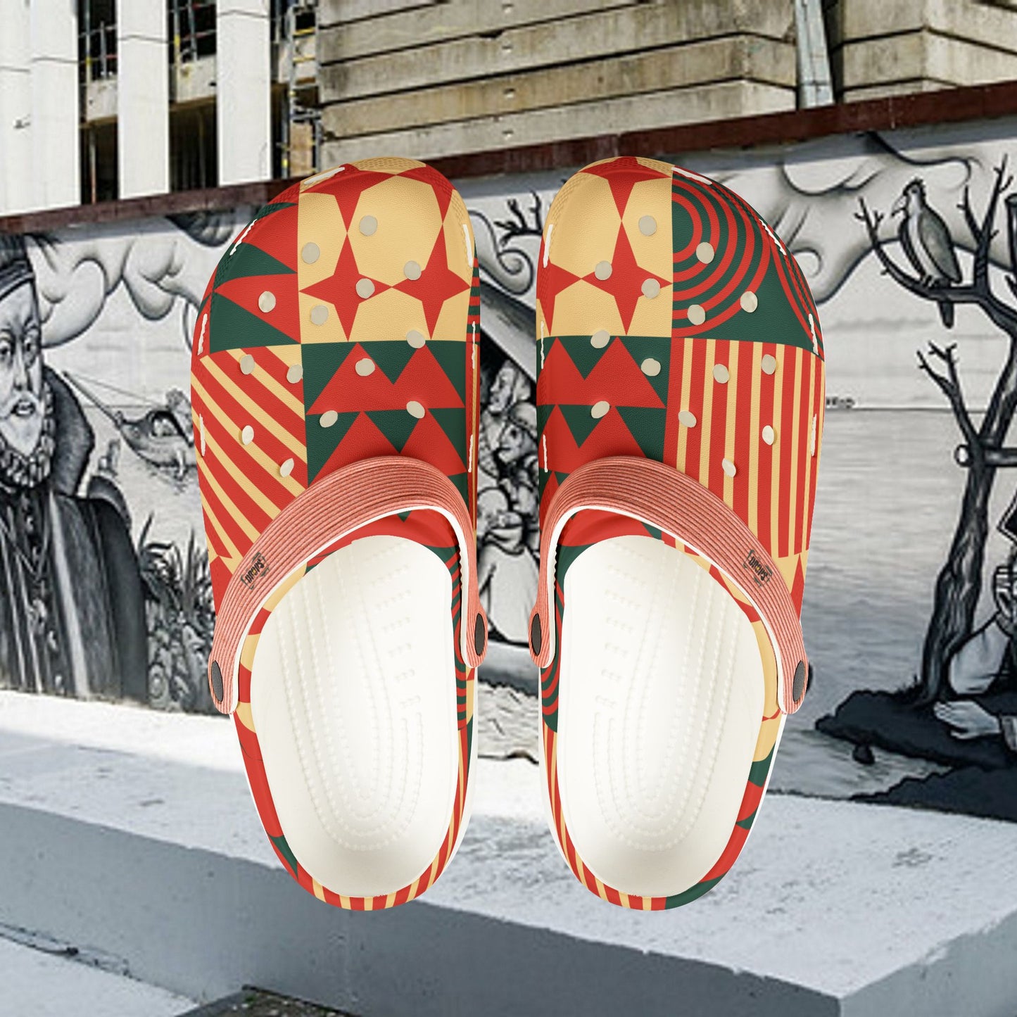 EVA Foam Clogs (AOP)_ N+ Series EVAFC(AOP) PT2WW003_ Limited Edition Cloud Comfort with Charms by WesternWaves:
