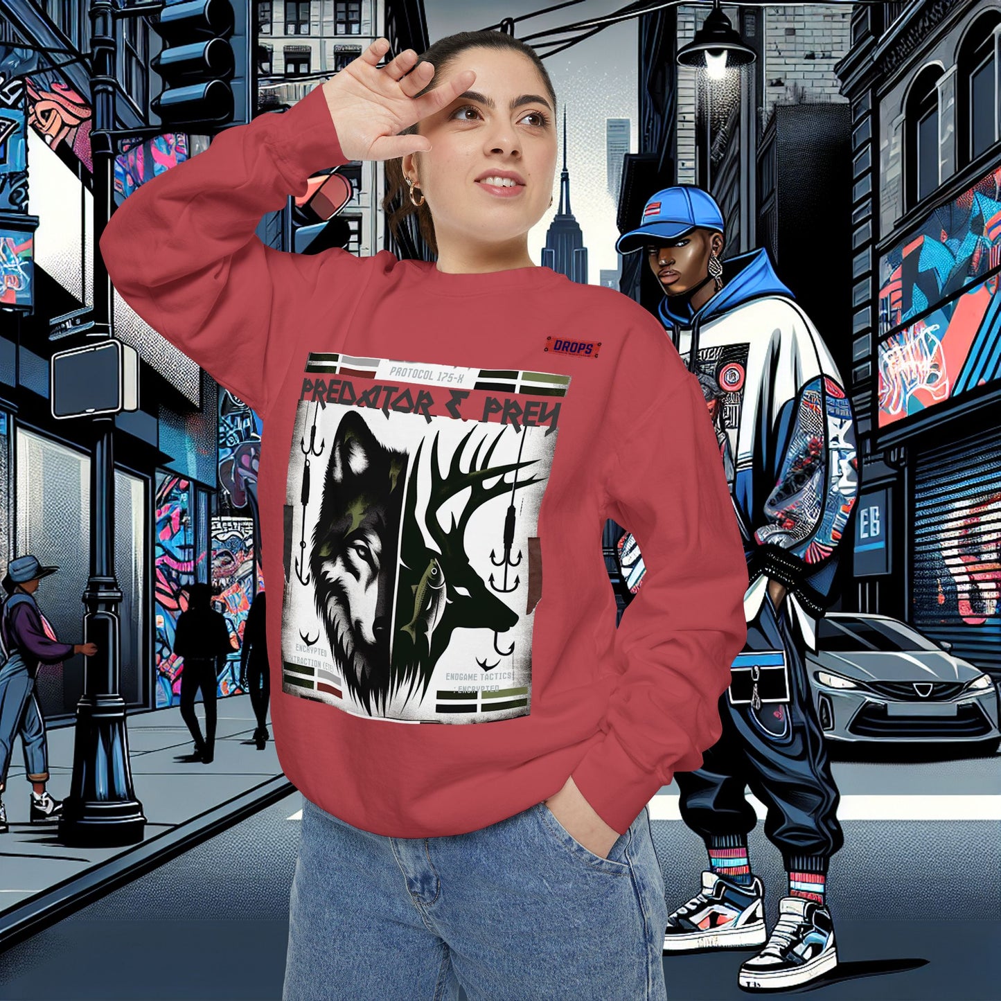 Predator & Prey Sweatshirt_ 03 Sep 2025_ Cozy Unisex Pullover, Nature Lover Apparel, Gifts for Wildlife Enthusiasts, Fall Fashion Layer