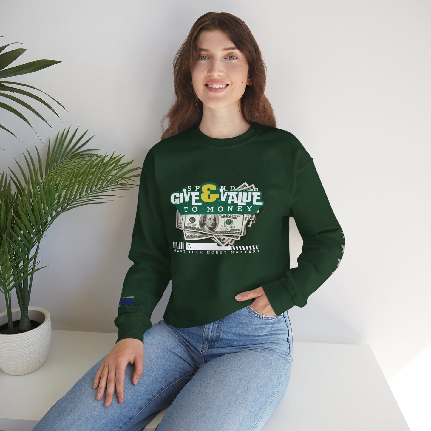 Unisex Heavy Blend™ Crewneck Sweatshirt_ N2+ Series UHBCSS PT2WW037_ Limited Edition Pure Luxury By WesternWaves: