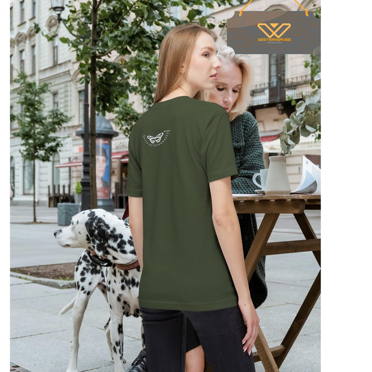 Unisex Midweight T-shirt, Made in USA_ N+ Series UMTS PT2WW007_ Limited Edition Design by WesternWaves: