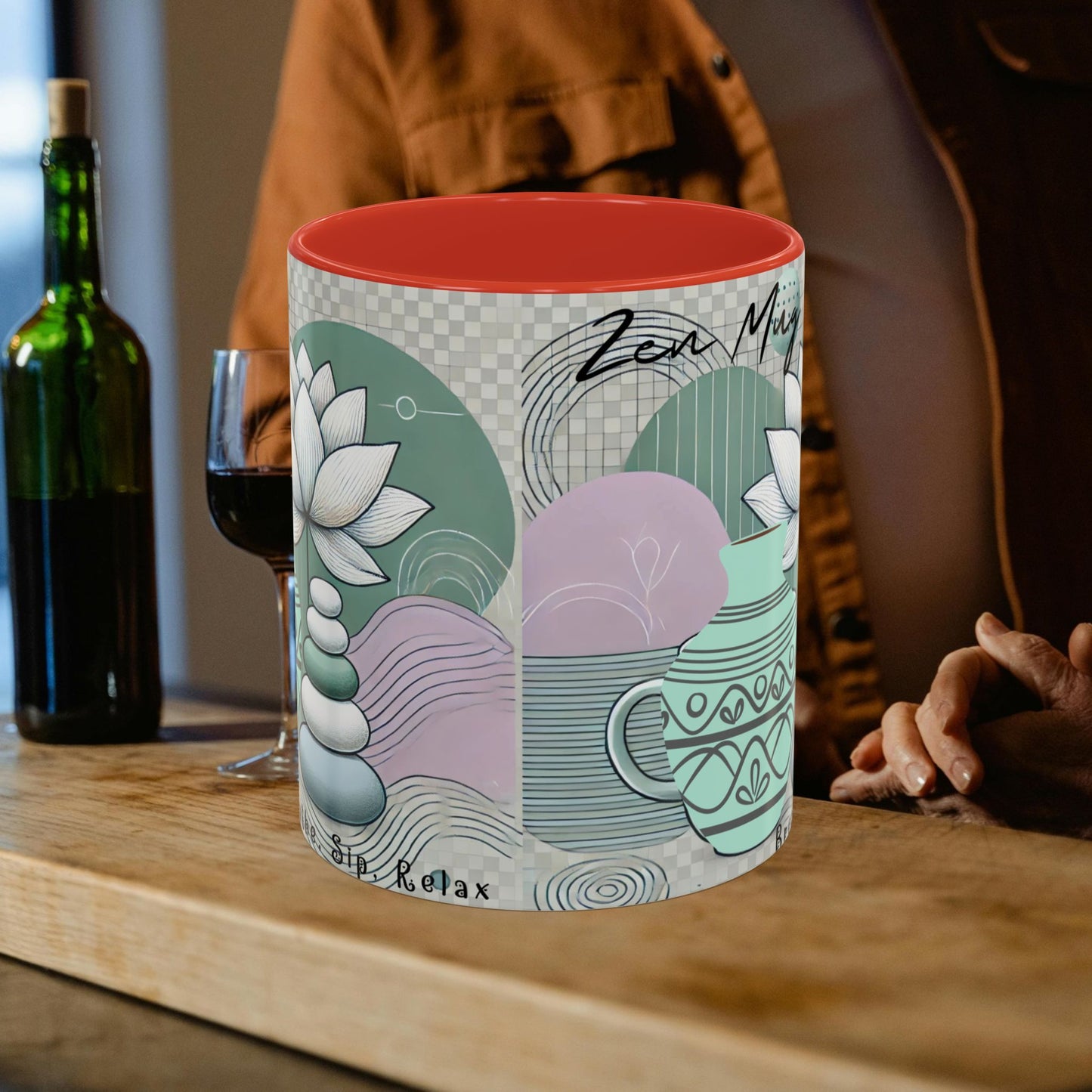 Accent Coffee Mug (11, 15oz) _ N3+ Series ACMUG PT2WW006_ Limited Edition Blend Style & Functionality by WesternWaves: