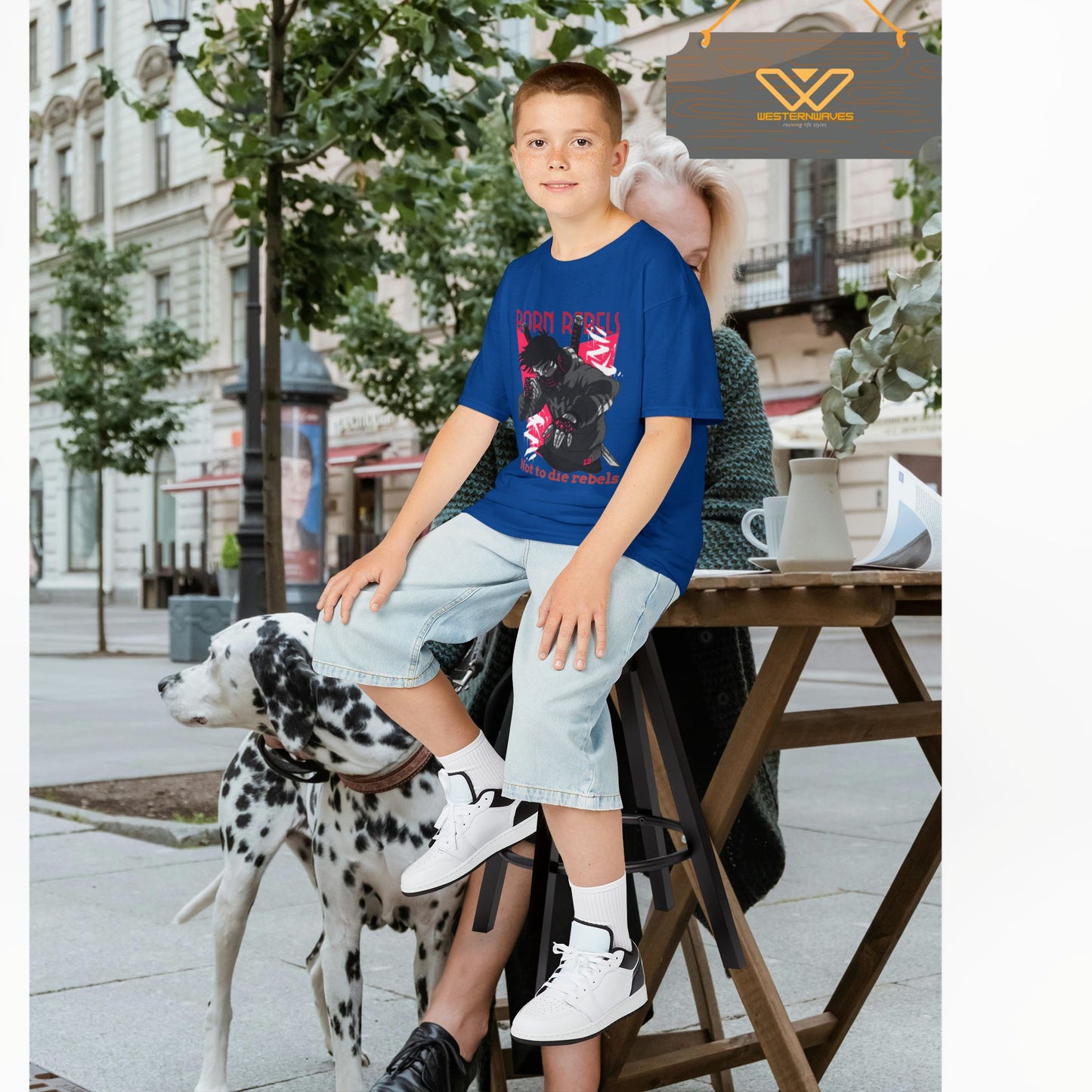 Kids Heavy Cotton™ Tee_ N3+ Series KHCT PT2WW004_ Limited Edition Durable Comfort for Every Adventure by WesternWaves: