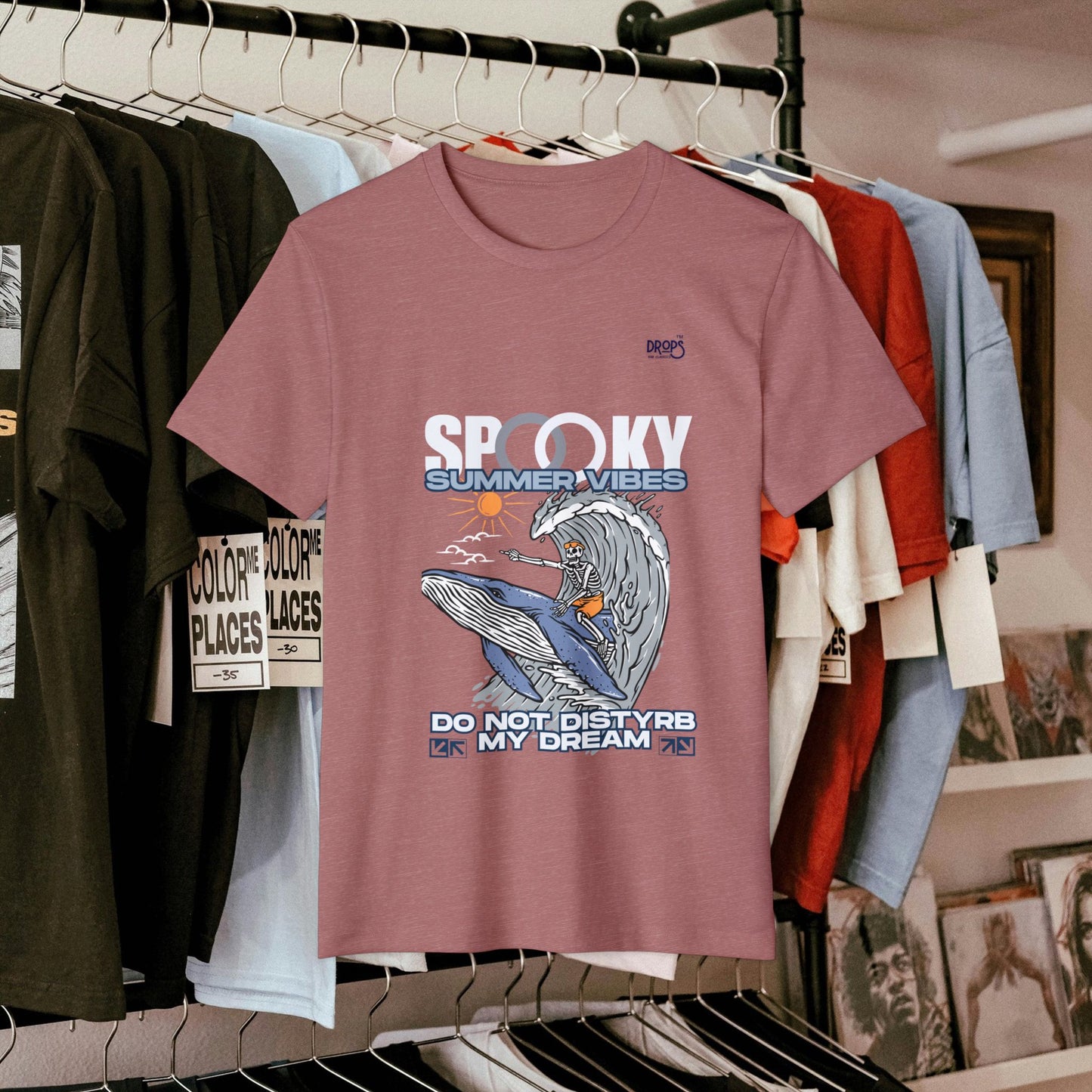 Spooky Summer Vibes Unisex Organic T-Shirt - Eco-Friendly Graphic Tee_ 09 May 2025_ 002