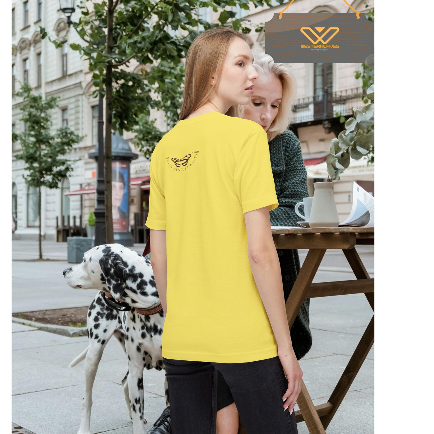 Unisex Midweight T-shirt, Made in USA_ N+ Series UMTS PT2WW007_ Limited Edition Design by WesternWaves: