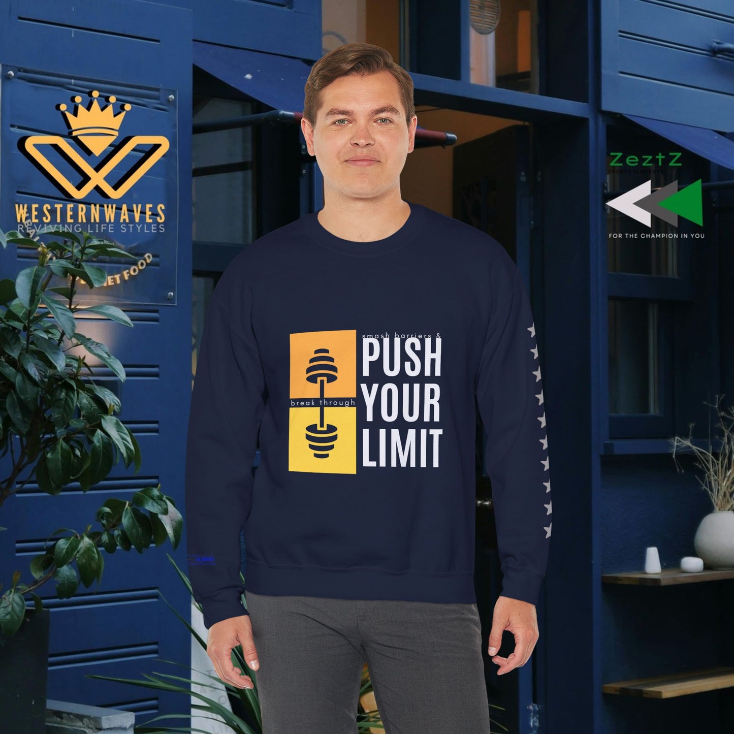 Unisex Heavy Blend™ Crewneck Sweatshirt_ N+ Series UHBCSS PT2WW029_ Limited Edition by WesternWaves: