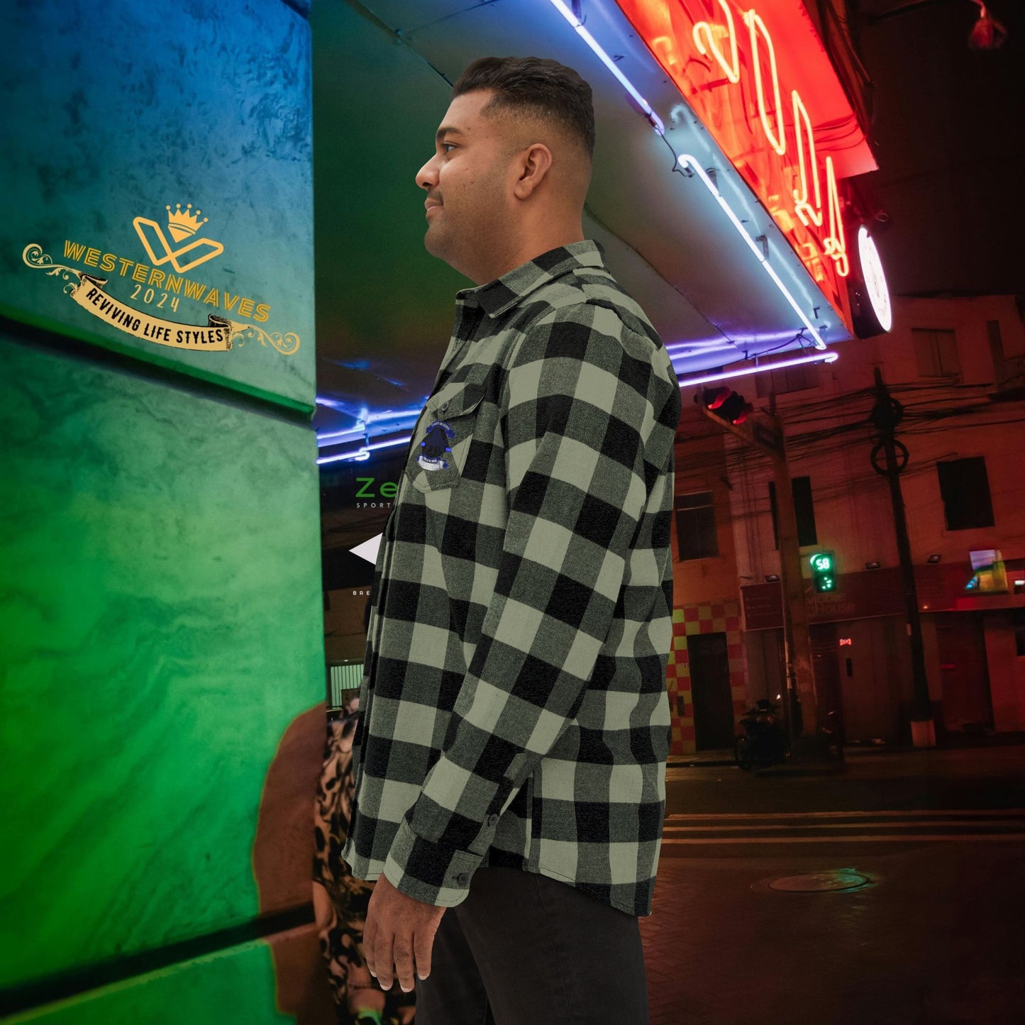 Unisex Flannel Shirt_ N3+ Series USFS PT2WW001_ Limited Edition Personalized Flannel Shirt by WesternWaves:
