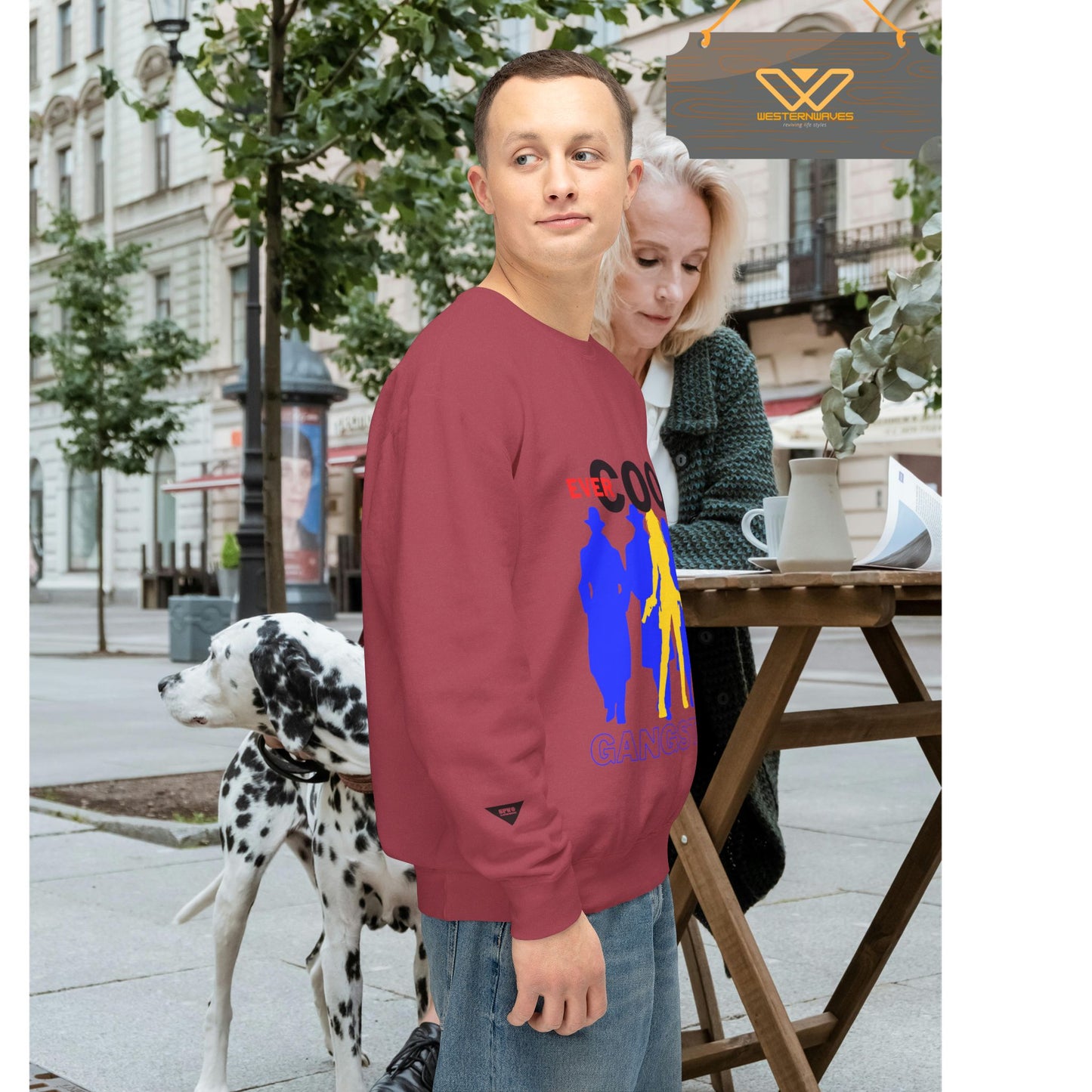 Unisex Lightweight Crewneck Sweatshirt_ N3+ Series ULWCSS PT2WW001_ Limited Edition by WesternWaves: