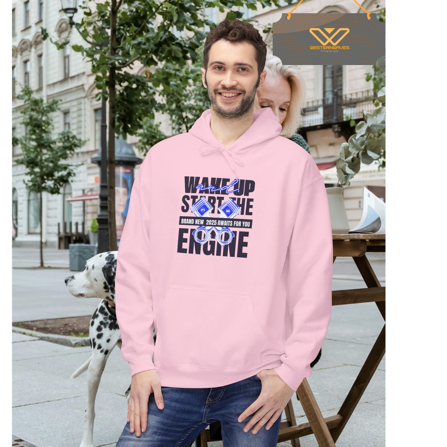 Unisex Midweight Softstyle Fleece Hoodie_ N3+ Series USMWSSFH PT2WW010_ Limited Edition Luxuriously Soft 100% Cotton Face by WesternWaves: