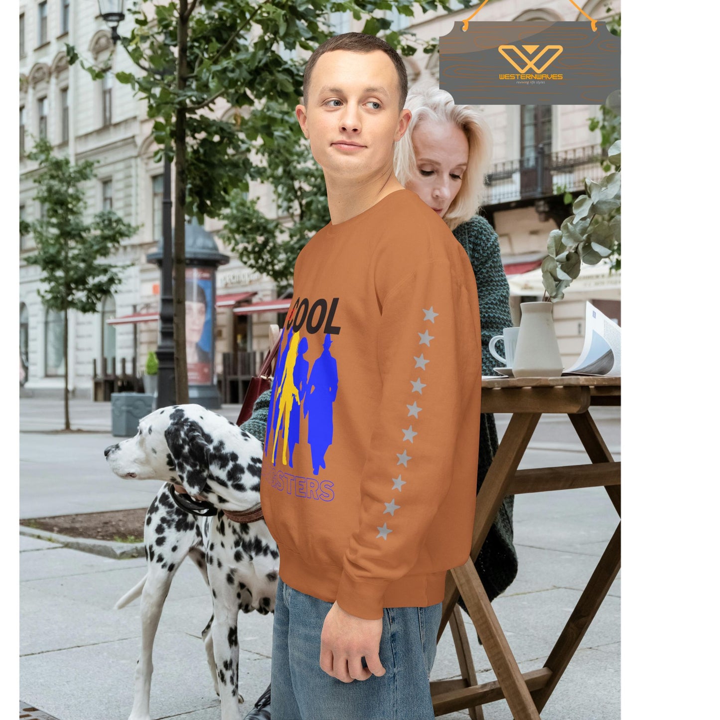 Unisex Lightweight Crewneck Sweatshirt_ N3+ Series ULWCSS PT2WW001_ Limited Edition by WesternWaves: