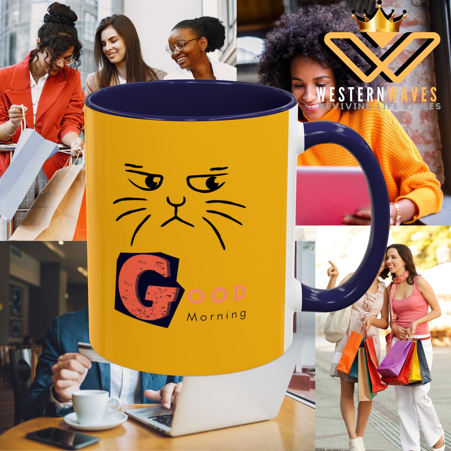 Accent Coffee Mug (11, 15oz)_ N+ Series ACMUG PT2WW001_ Limited Edition Mug by WesternWaves