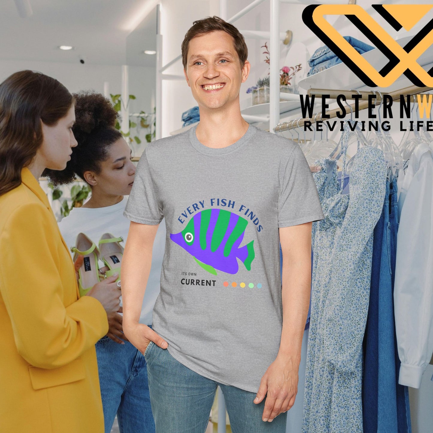 Unisex Softstyle T-Shirt_ N+ Series USSTS FT2WW009_ Limited Edition by WesternWaves: