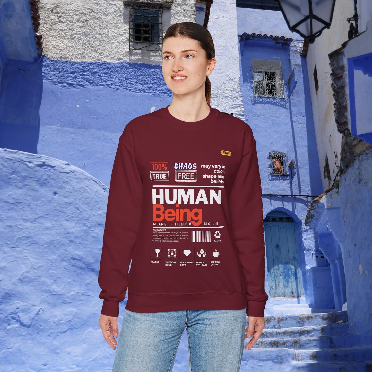 Unisex Heavy Blend™ Crewneck Sweatshirt_ N2 Series UHBCSS PT2WW019_ Limited Edition Pure Luxury By WesternWaves:
