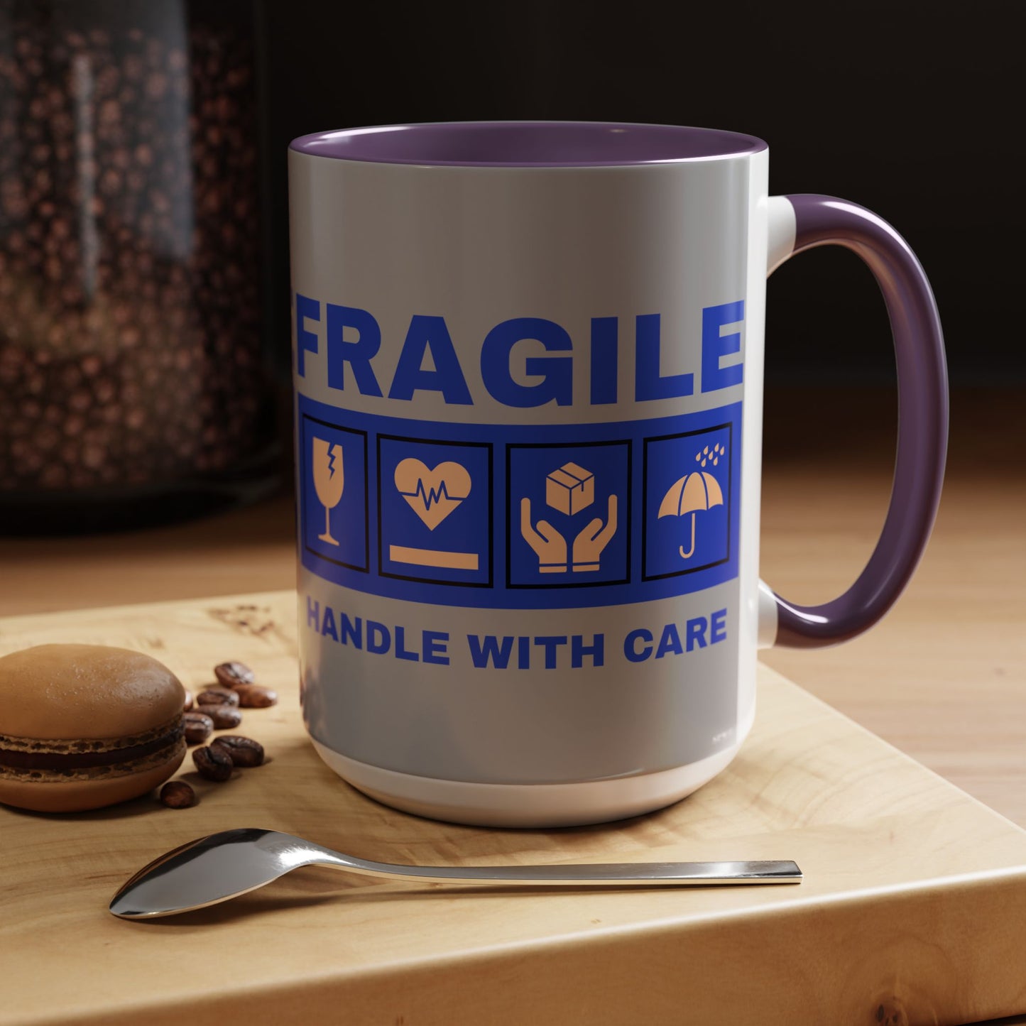 Accent Coffee Mug 11, 15oz_ N2+ Series ACM11OZ PT2WW006_ Vibrant Limited Edition Design by WesternWawes: